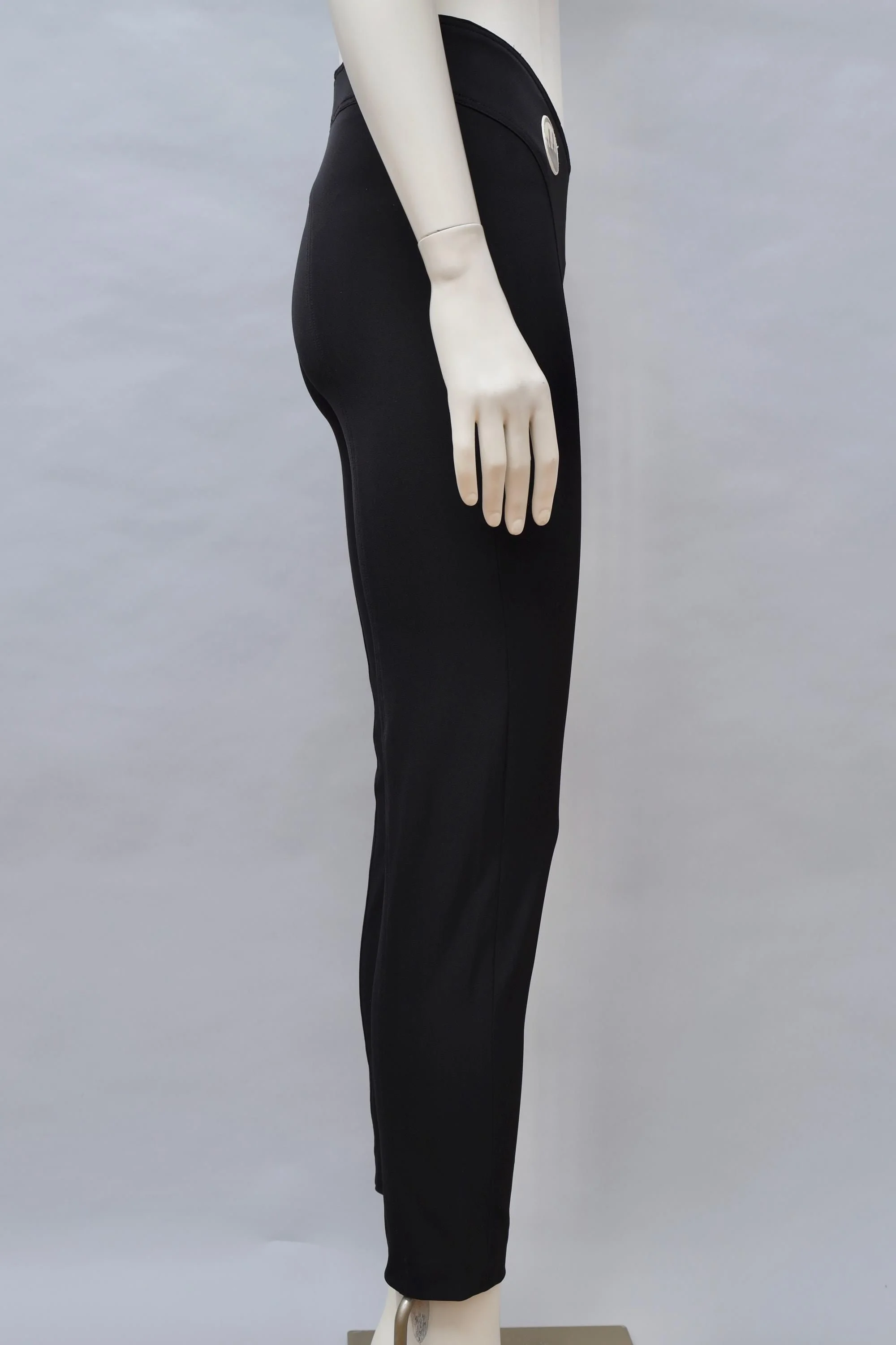 S/S 1997 MTM Mugler Trademark black curved waist leggings