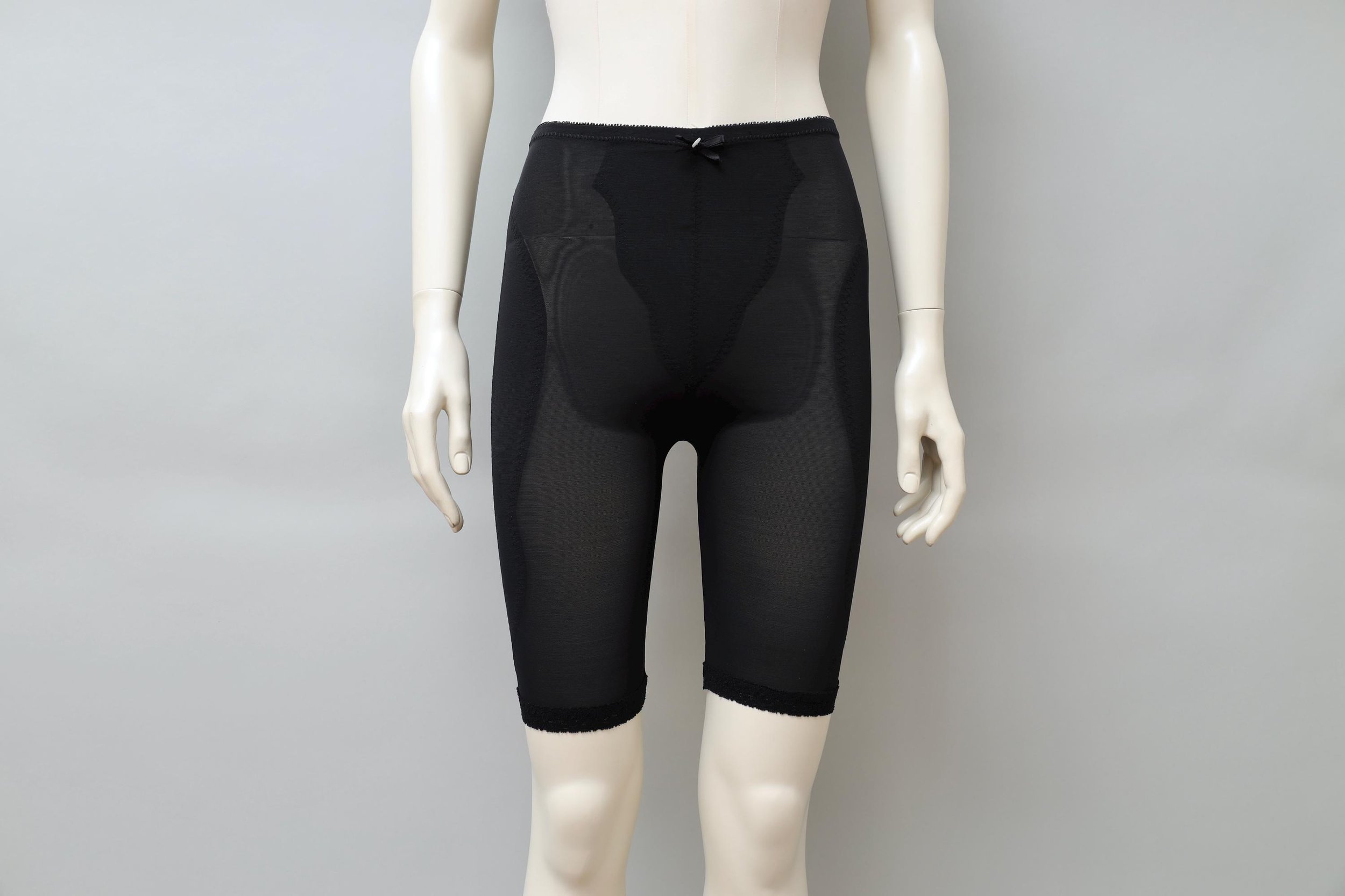 1980s deadstock Gelmen black mesh biker shorts