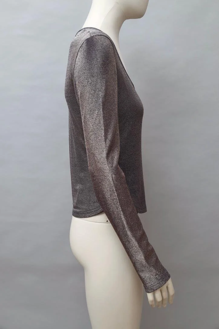 S/S 1998 Vivienne Westwood iridescent silver lurex orb top