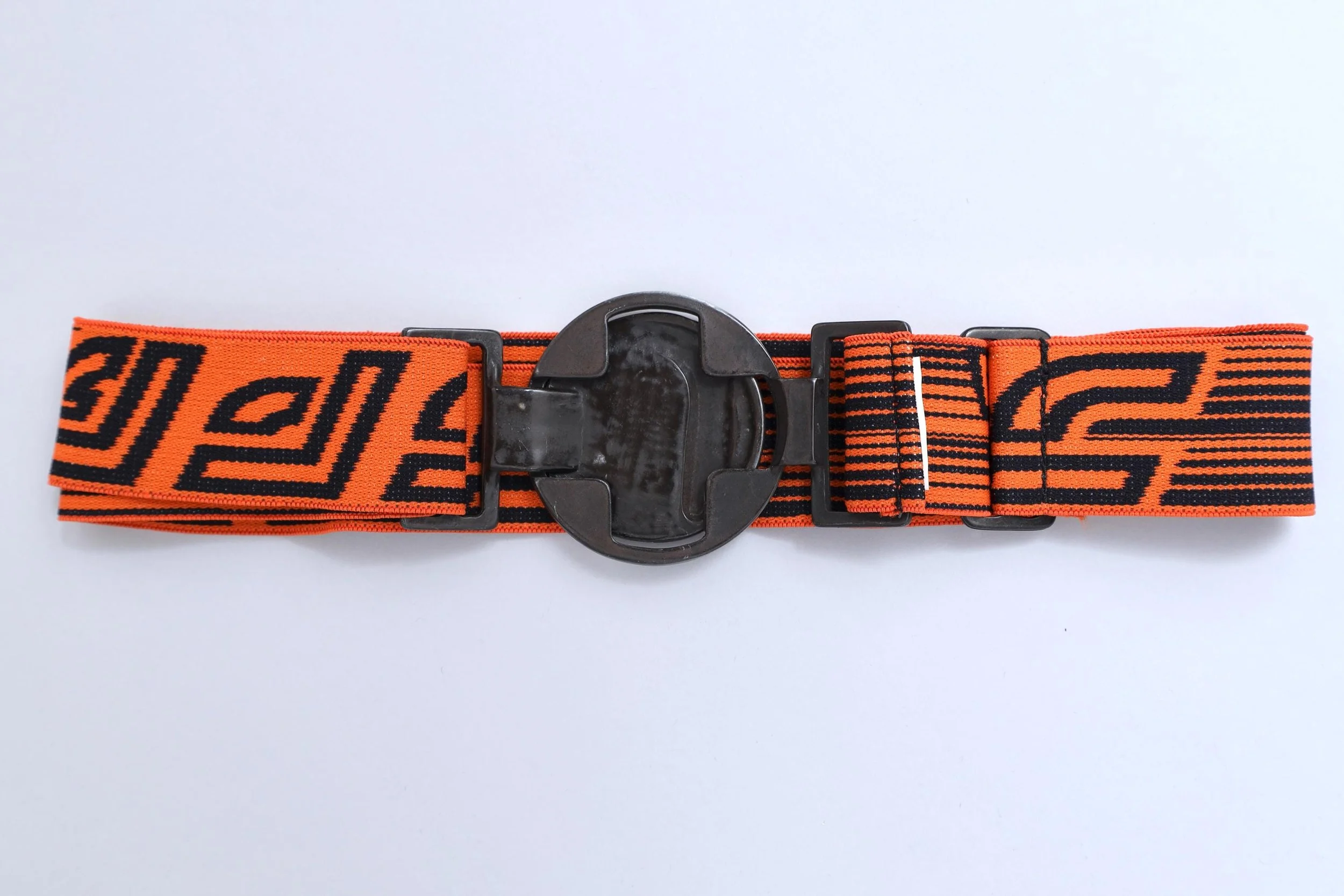 1990s Jean Paul Gaultier metal cyclist belt buckle back