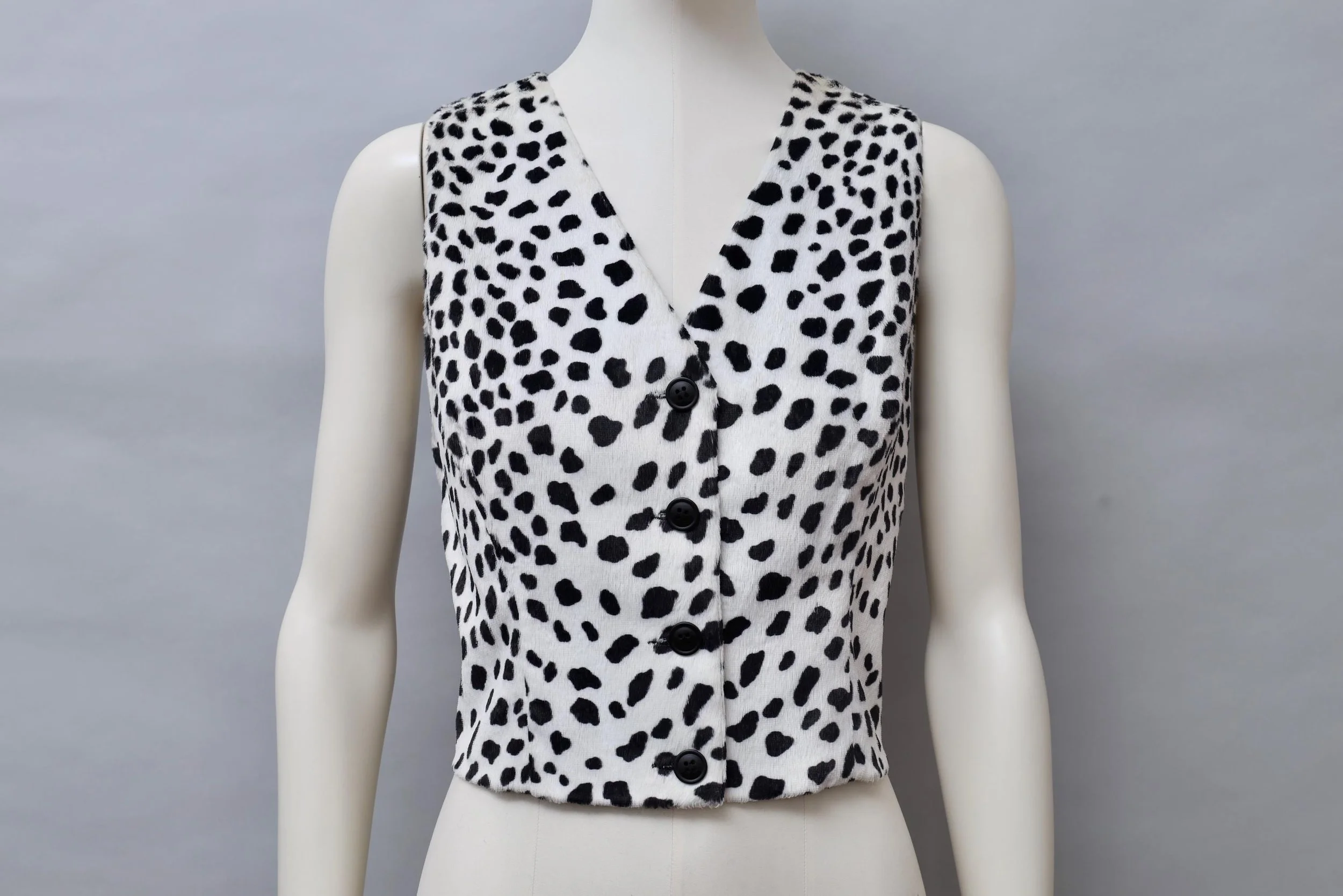 late 1980s / early 1990s Chantal Thomass Suite faux fur dalmatian vest