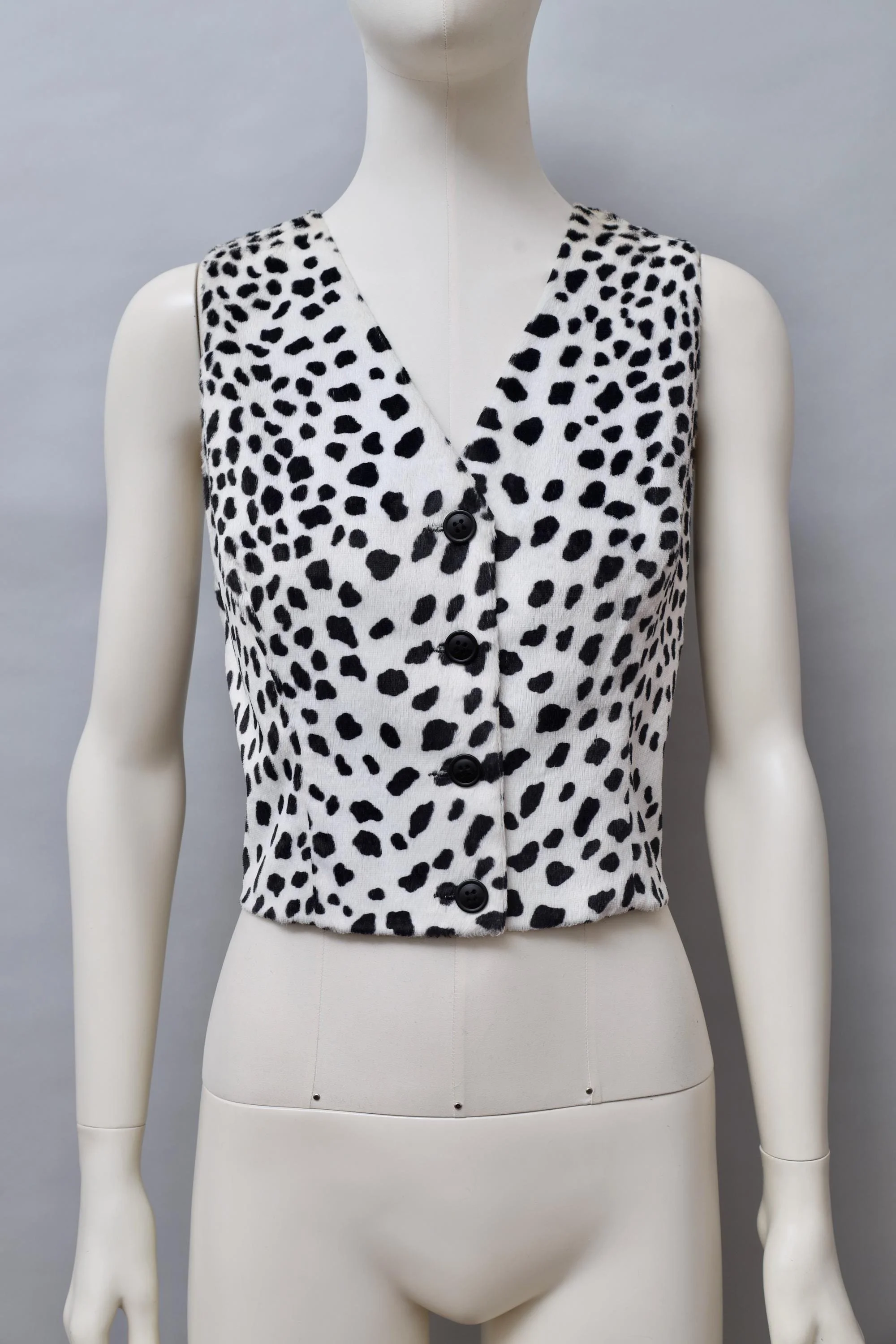 late 1980s / early 1990s Chantal Thomass Suite faux fur dalmatian vest
