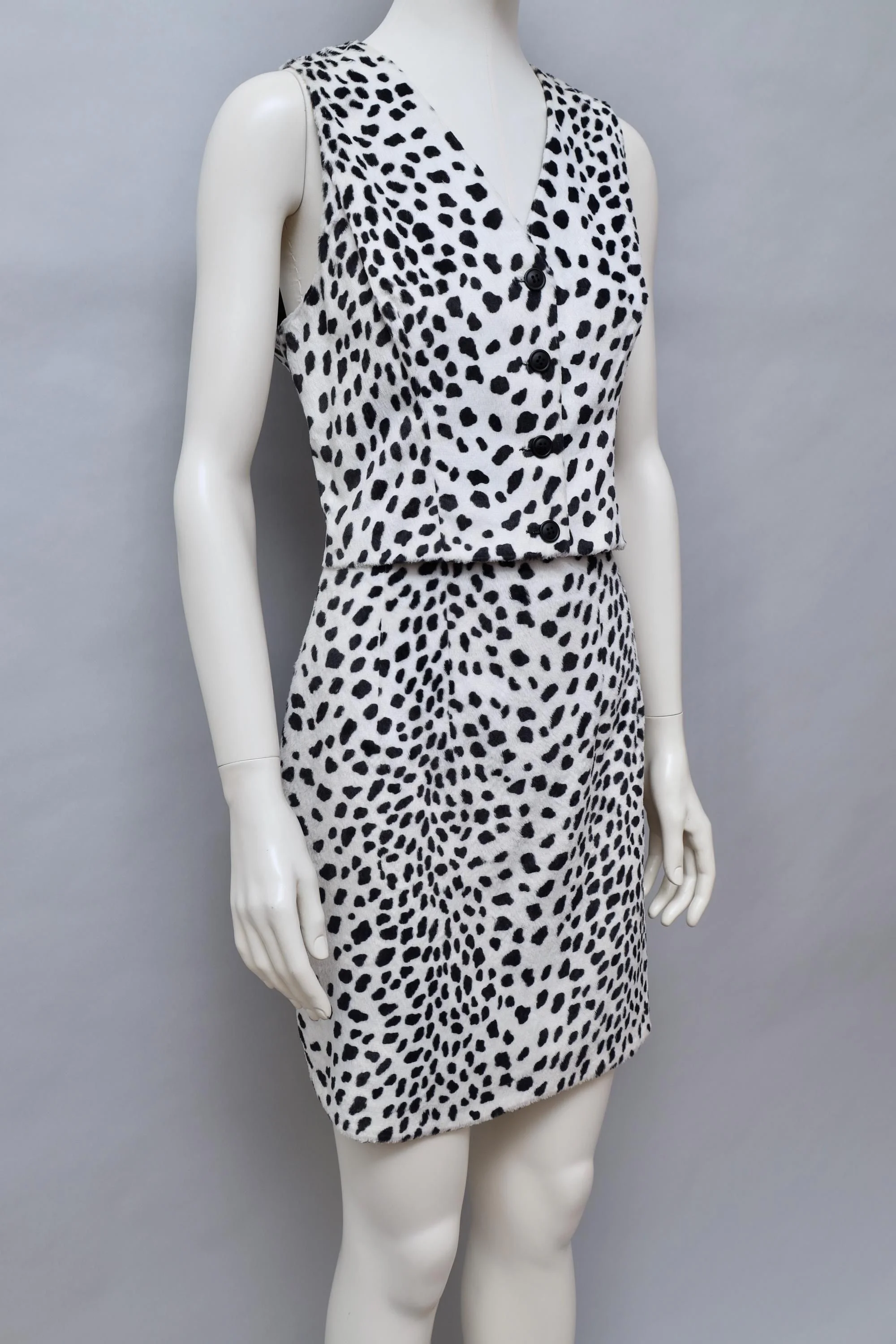 late 1980s / early 1990s Chantal Thomass Suite faux fur dalmatian set