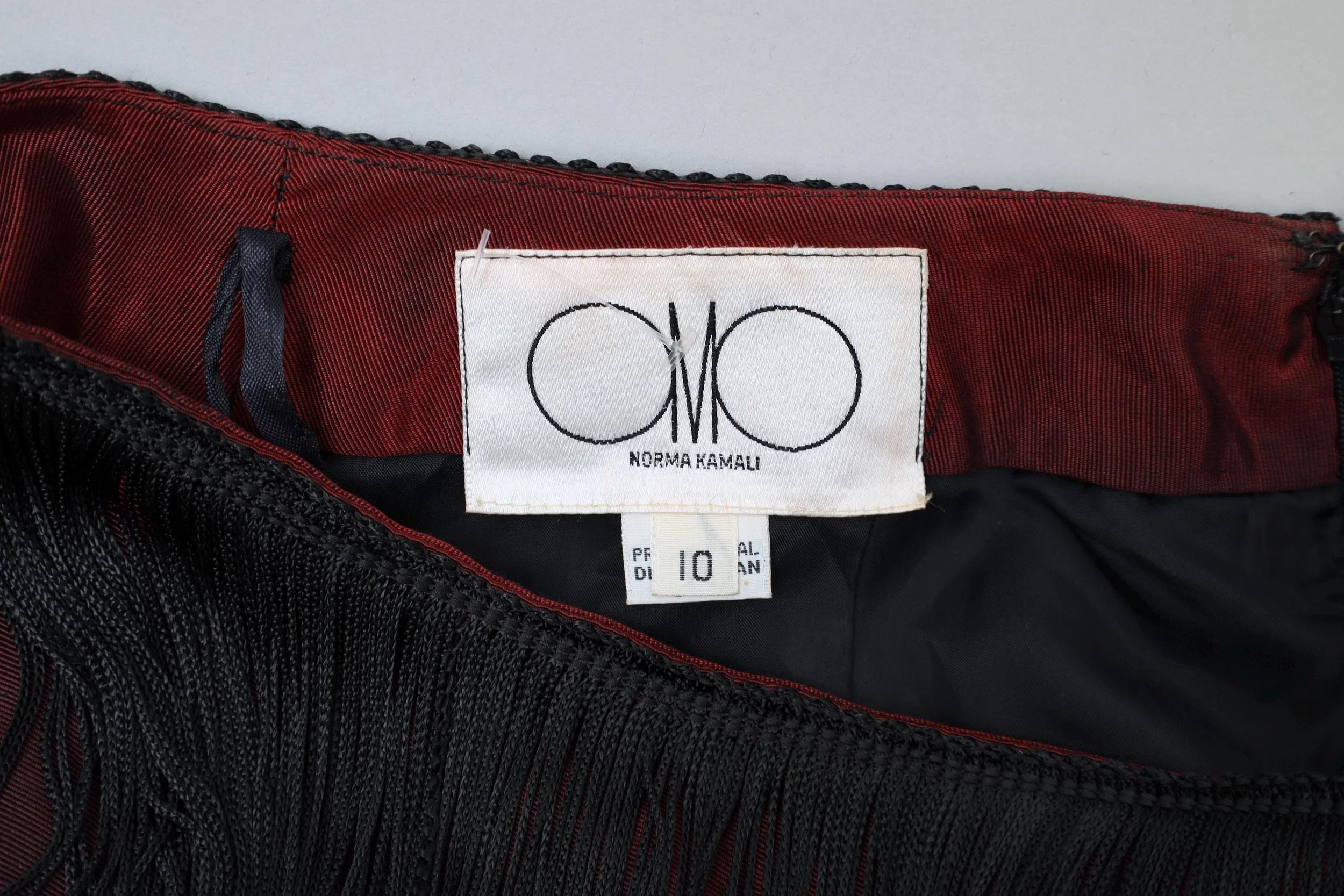 early 1980s OMO Norma Kamali label tag