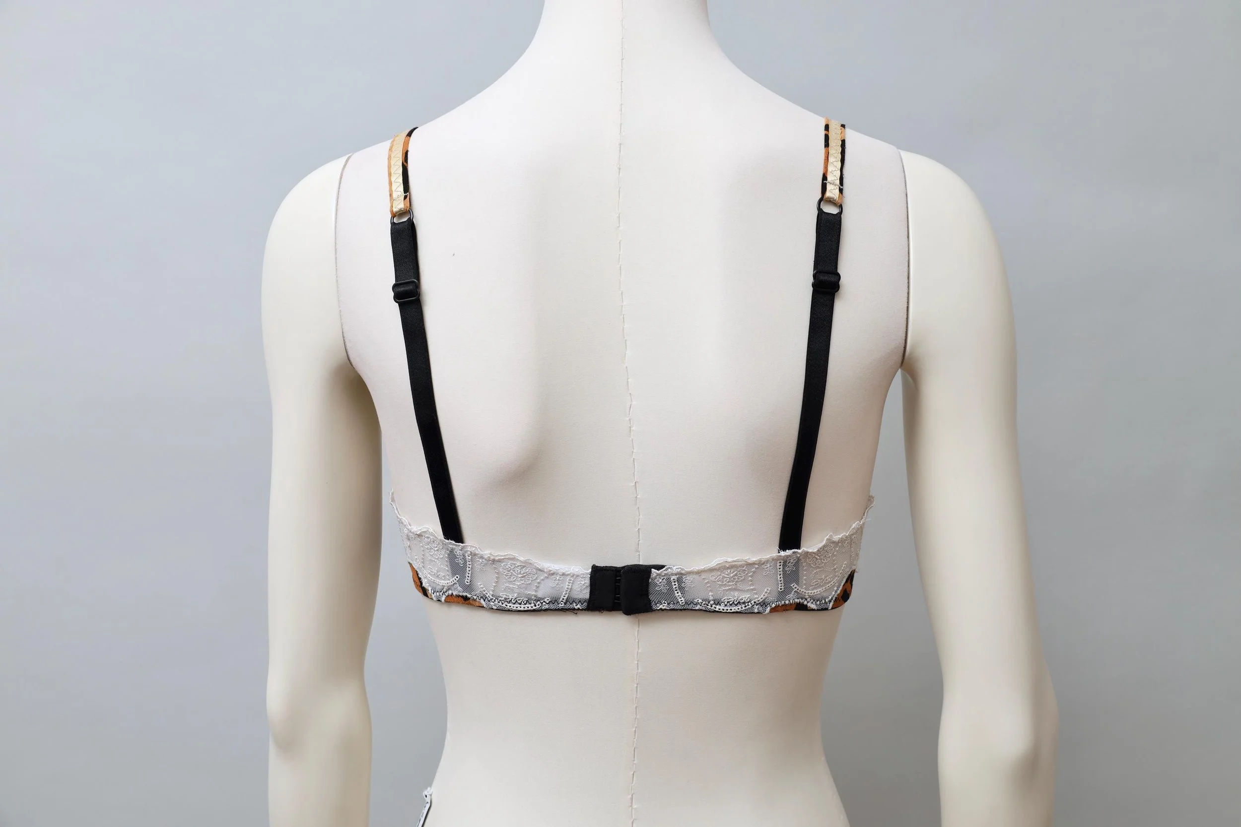 late 1990s / early 2000s Christian Dior white lace leopard print bra