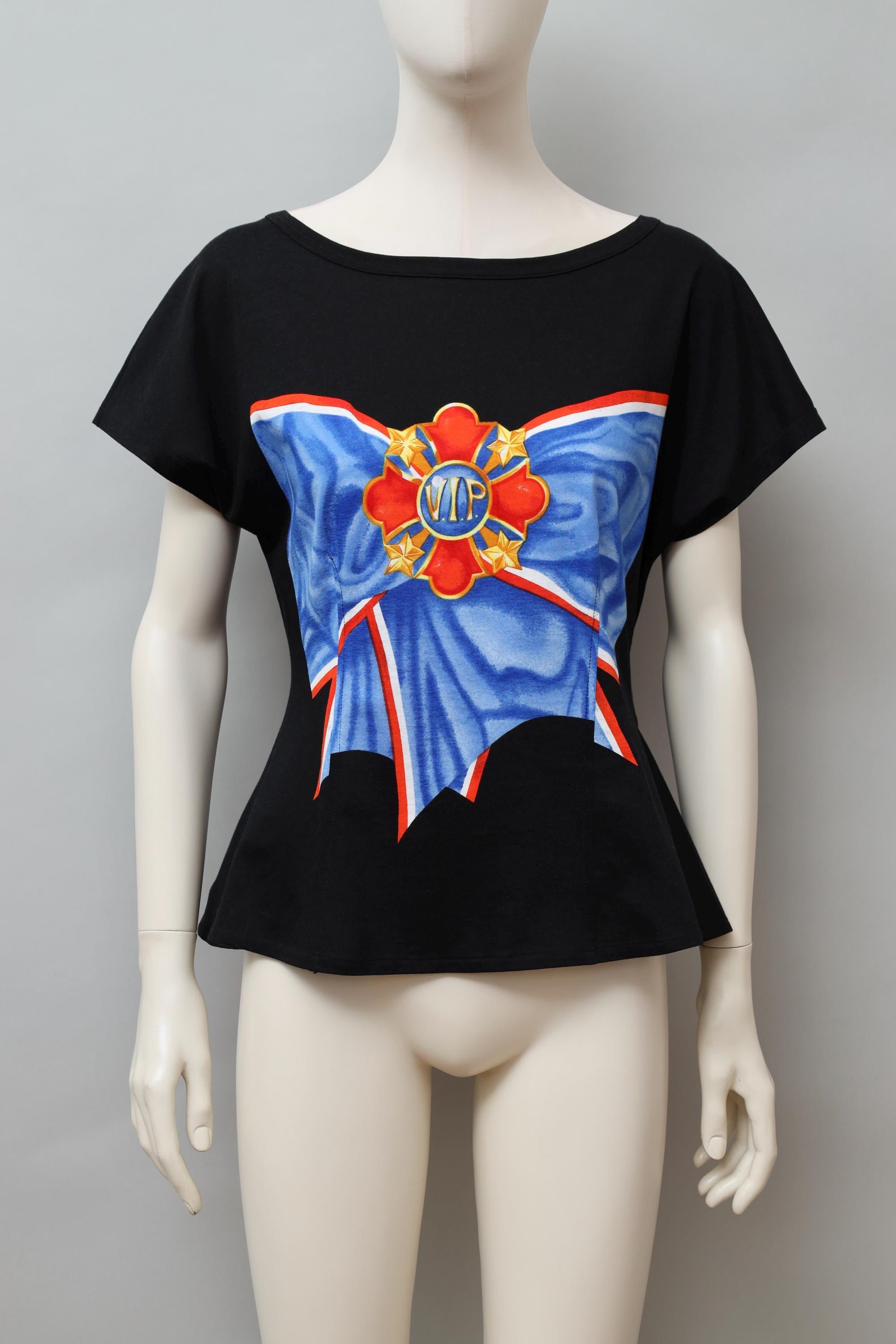 1980s Oceano by La Perla V.I.P. bow graphic top