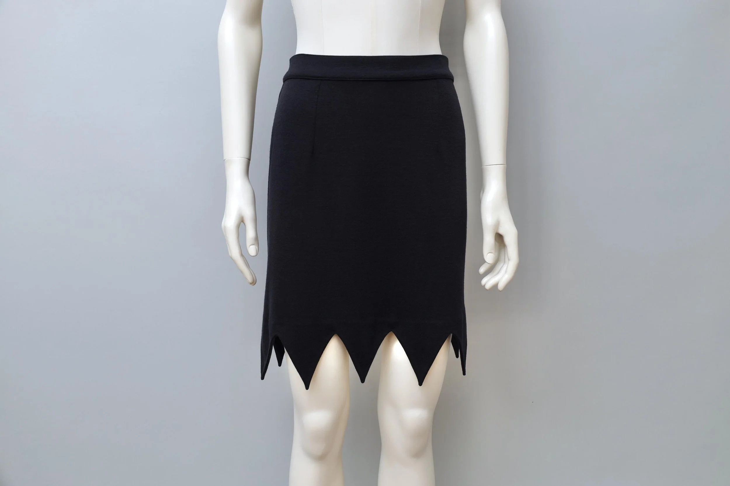1990s Chantal Thomass Suite black jagged hem skirt