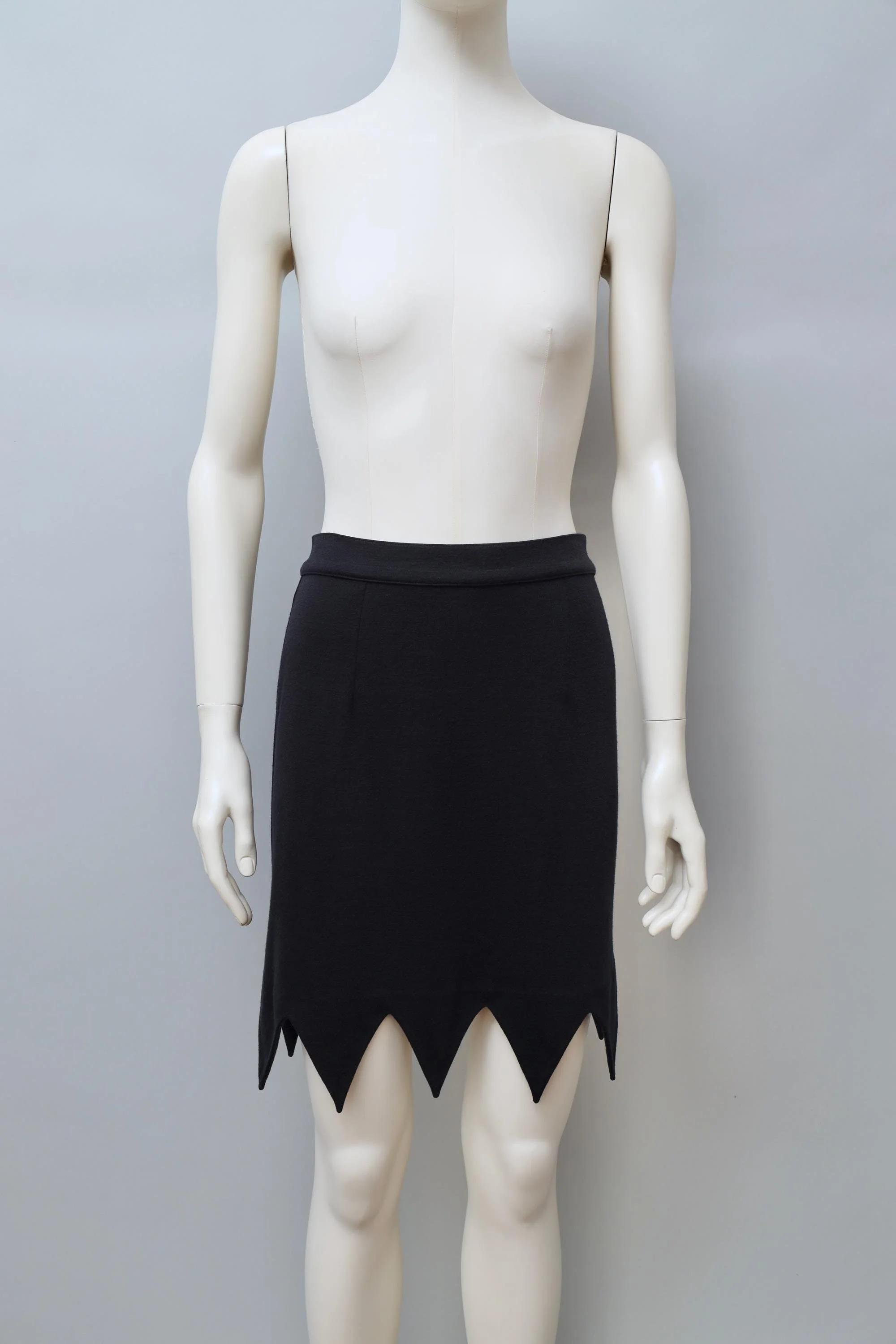 1990s Chantal Thomass Suite black jagged hem skirt