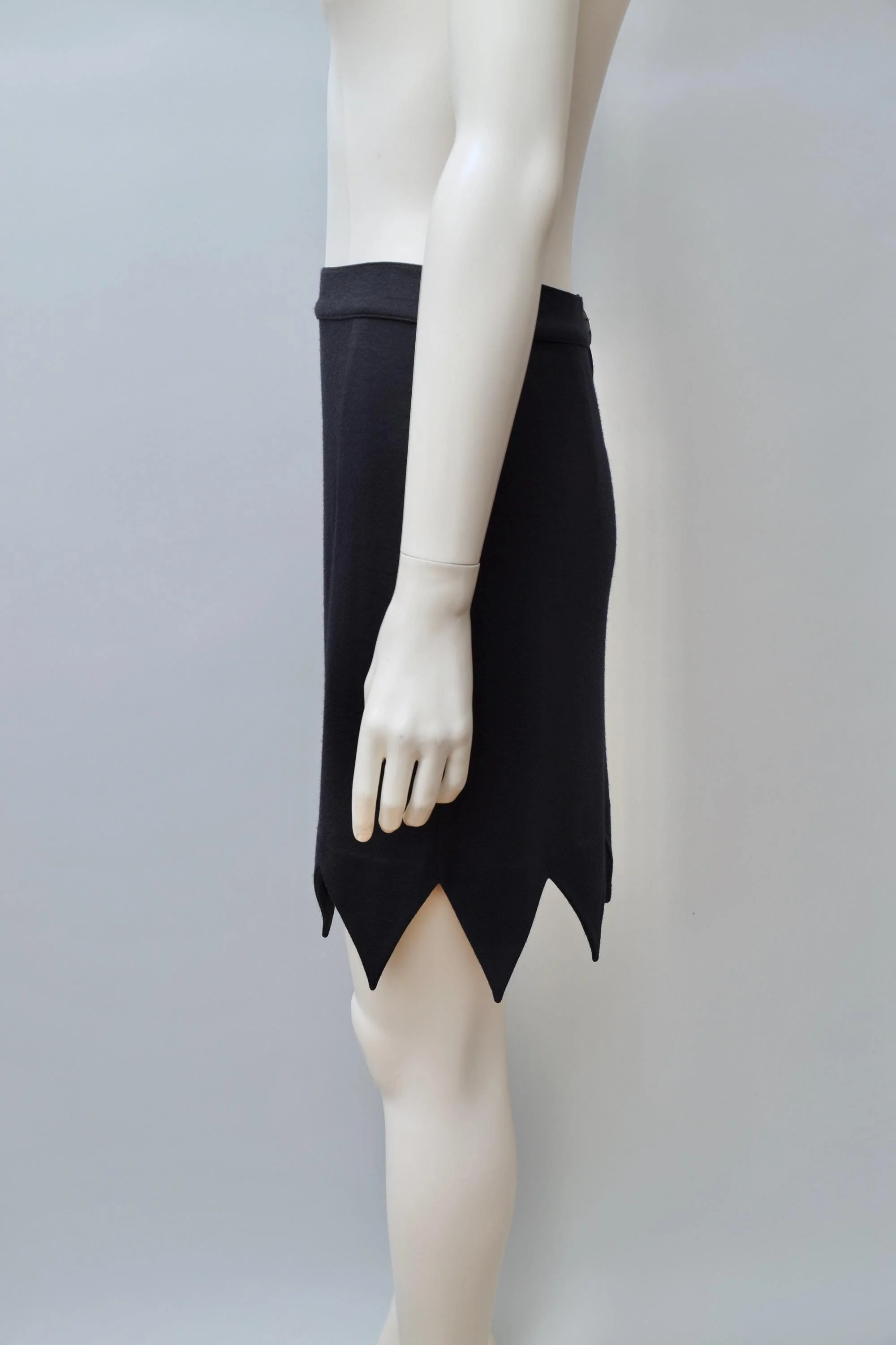 1990s Chantal Thomass Suite black jagged hem skirt