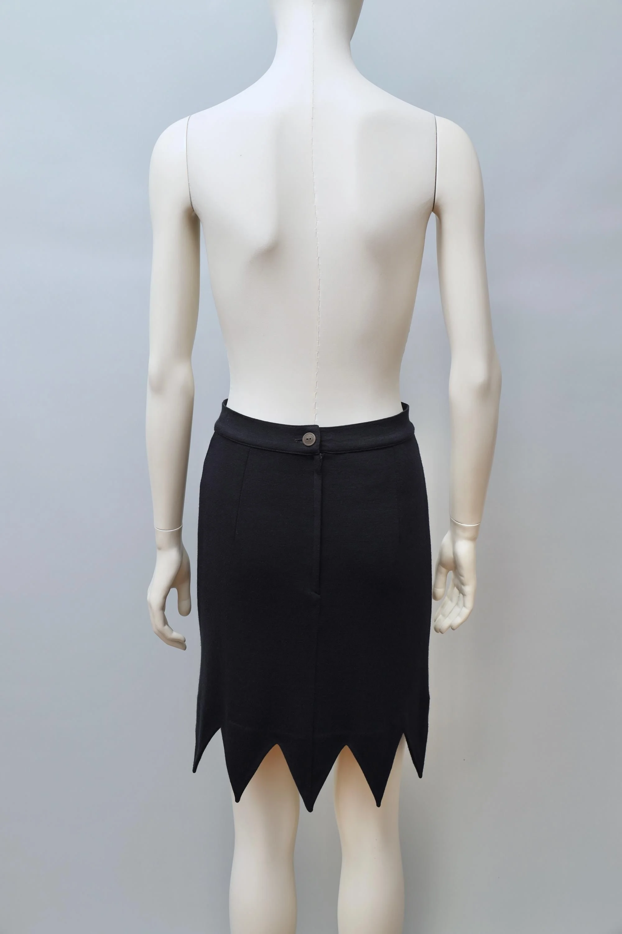 1990s Chantal Thomass Suite black jagged hem skirt