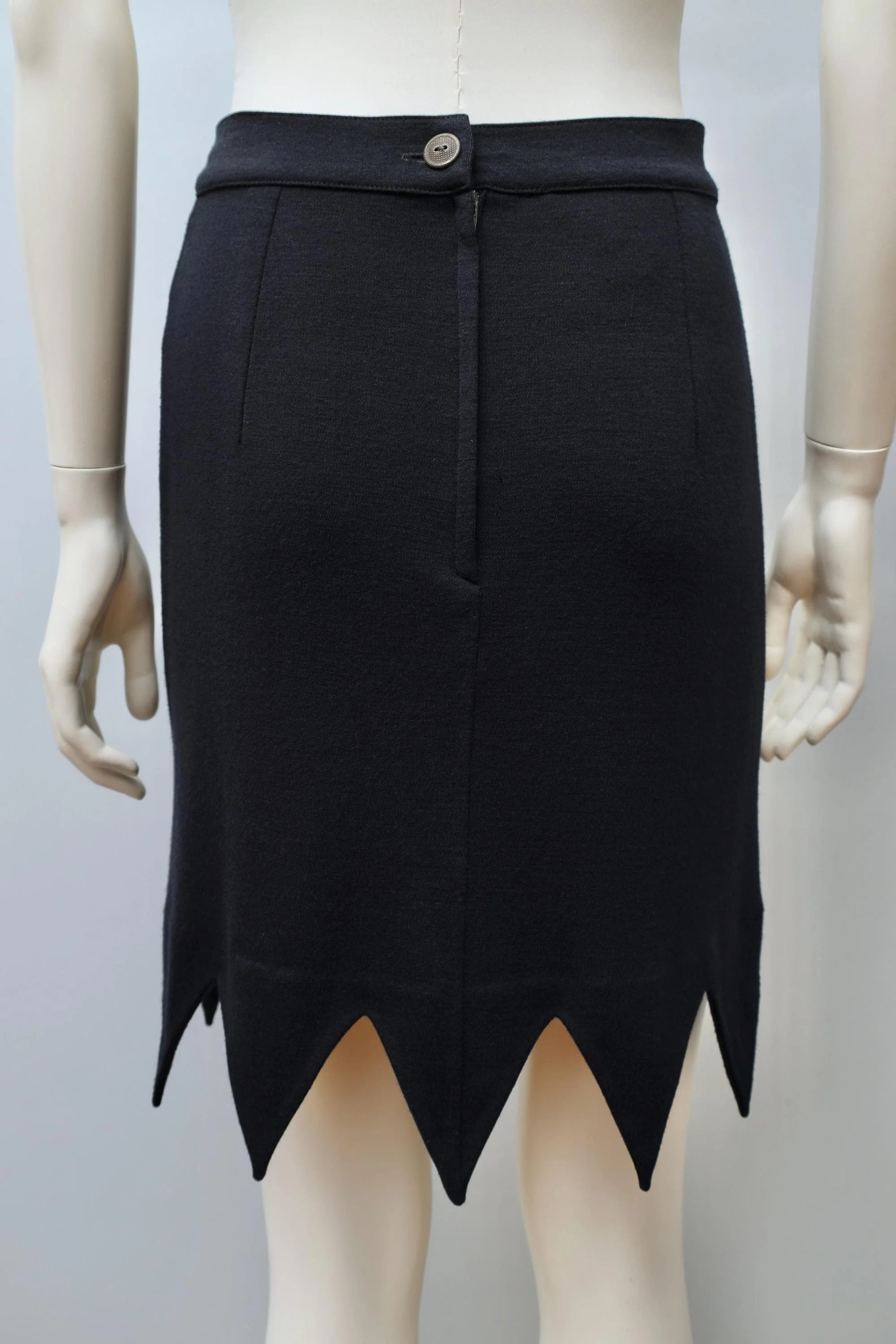 1990s Chantal Thomass Suite black jagged hem skirt
