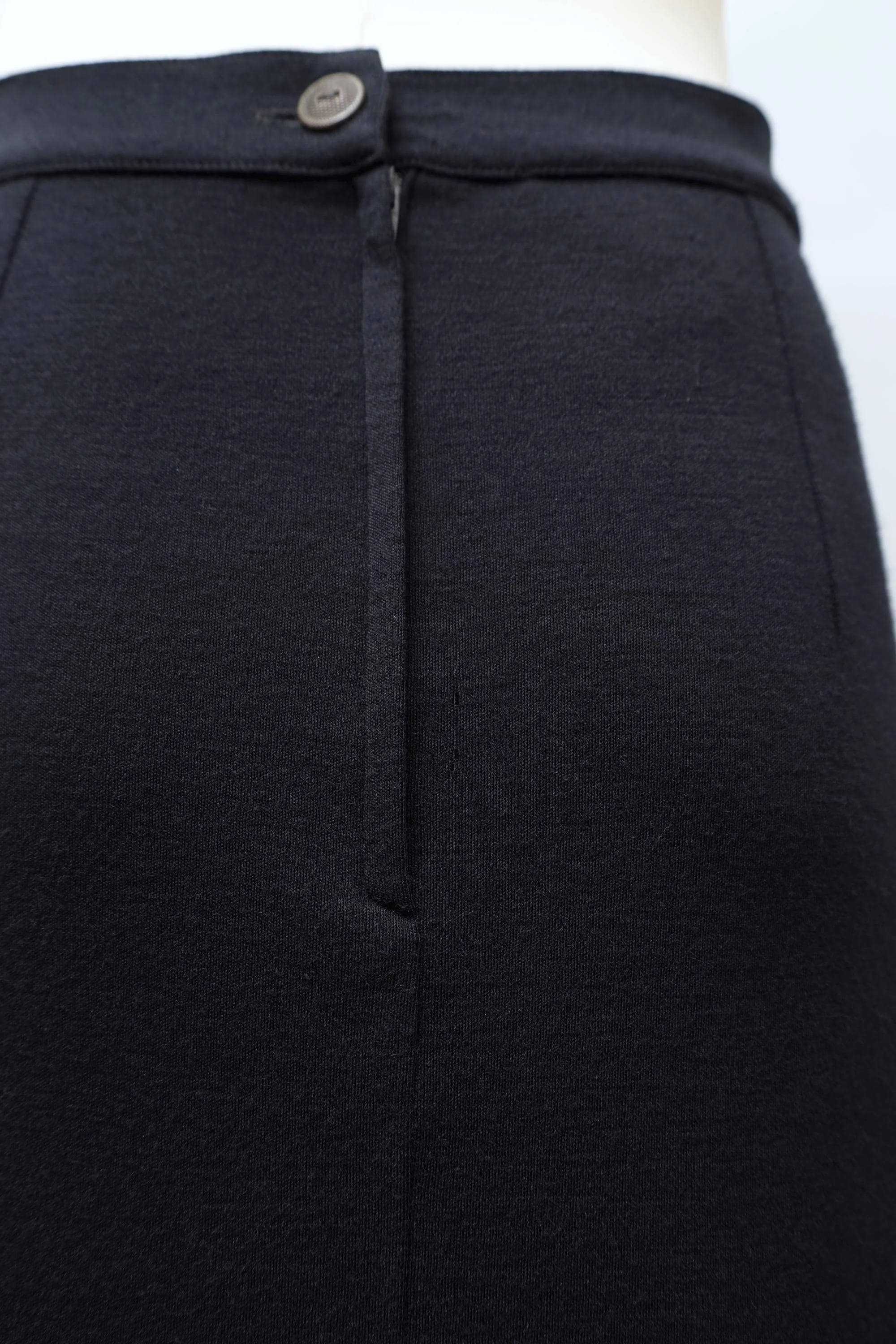 black wool skirt detail