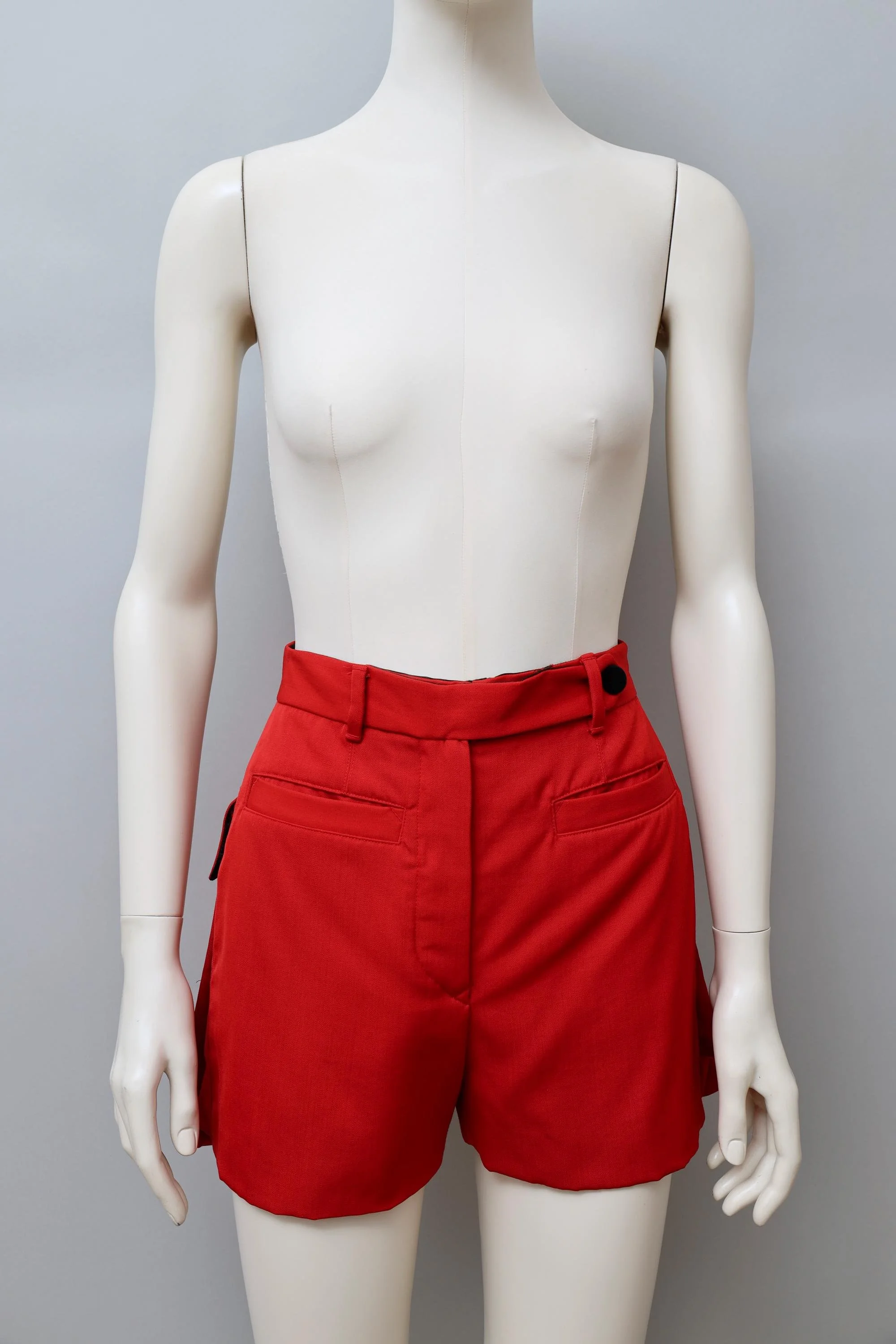 1990s Jean Paul Gaultier high waisted red shorts