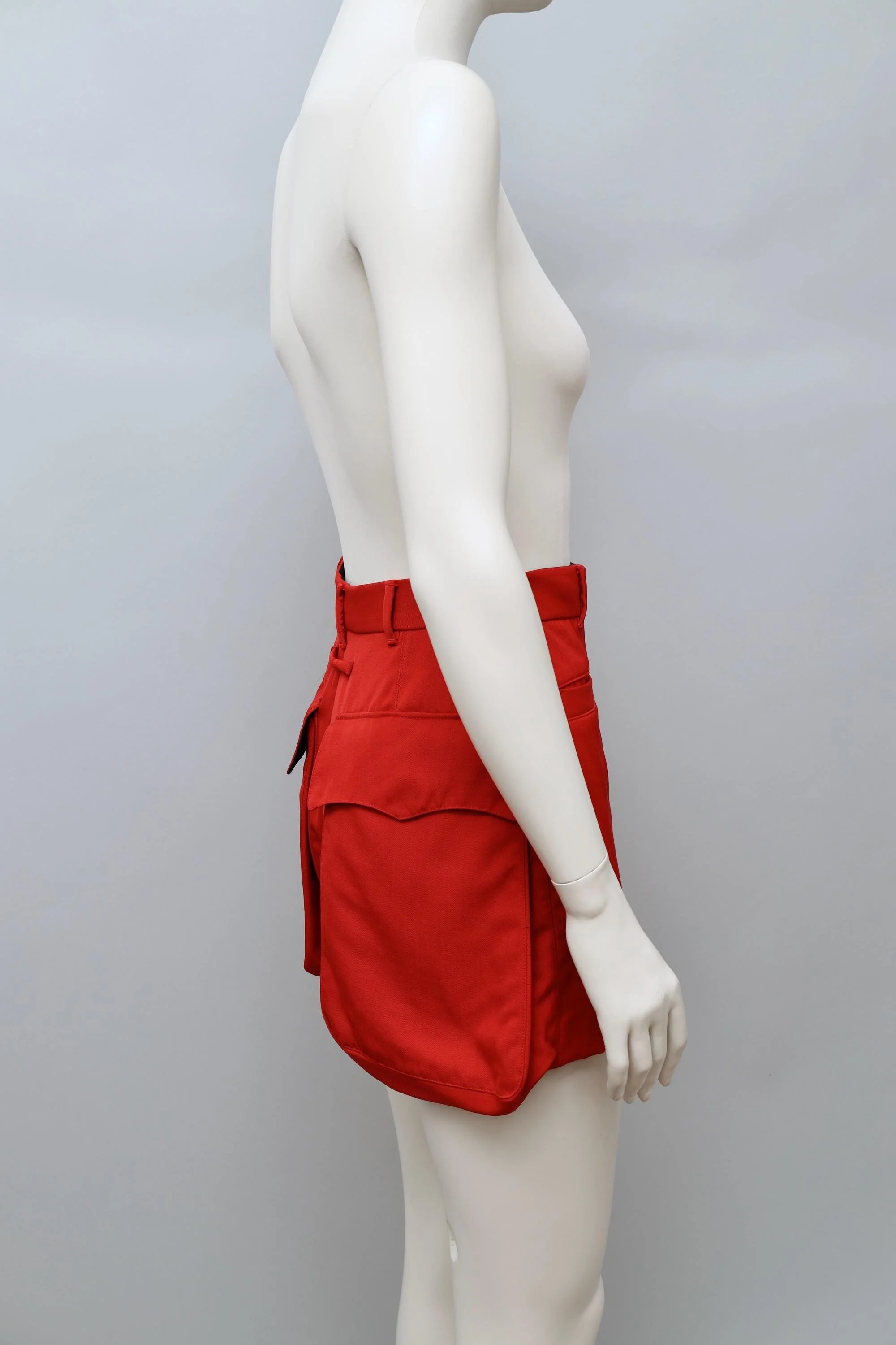 1990s Jean Paul Gaultier high waisted red shorts