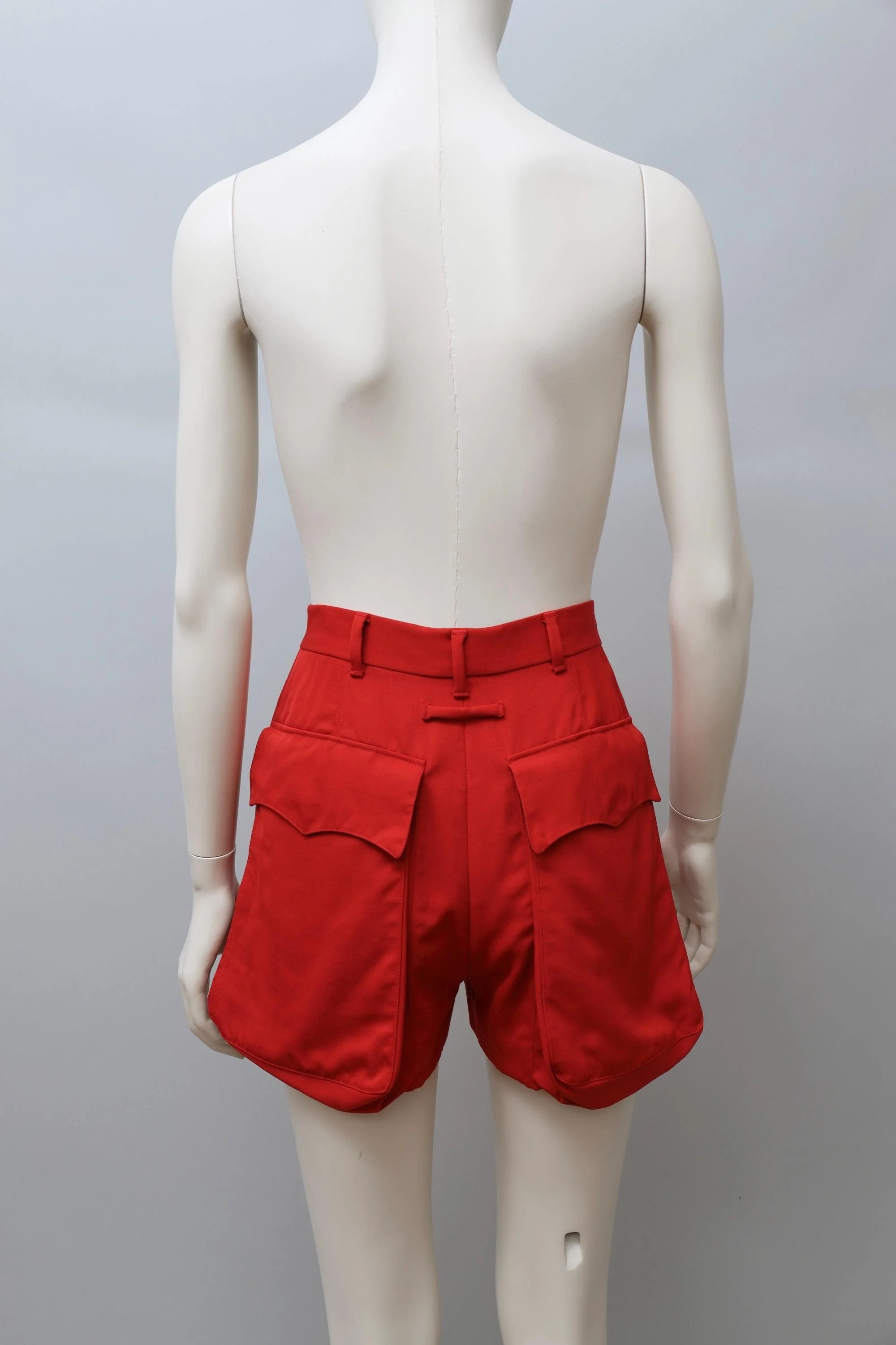 1990s Jean Paul Gaultier high waisted red shorts