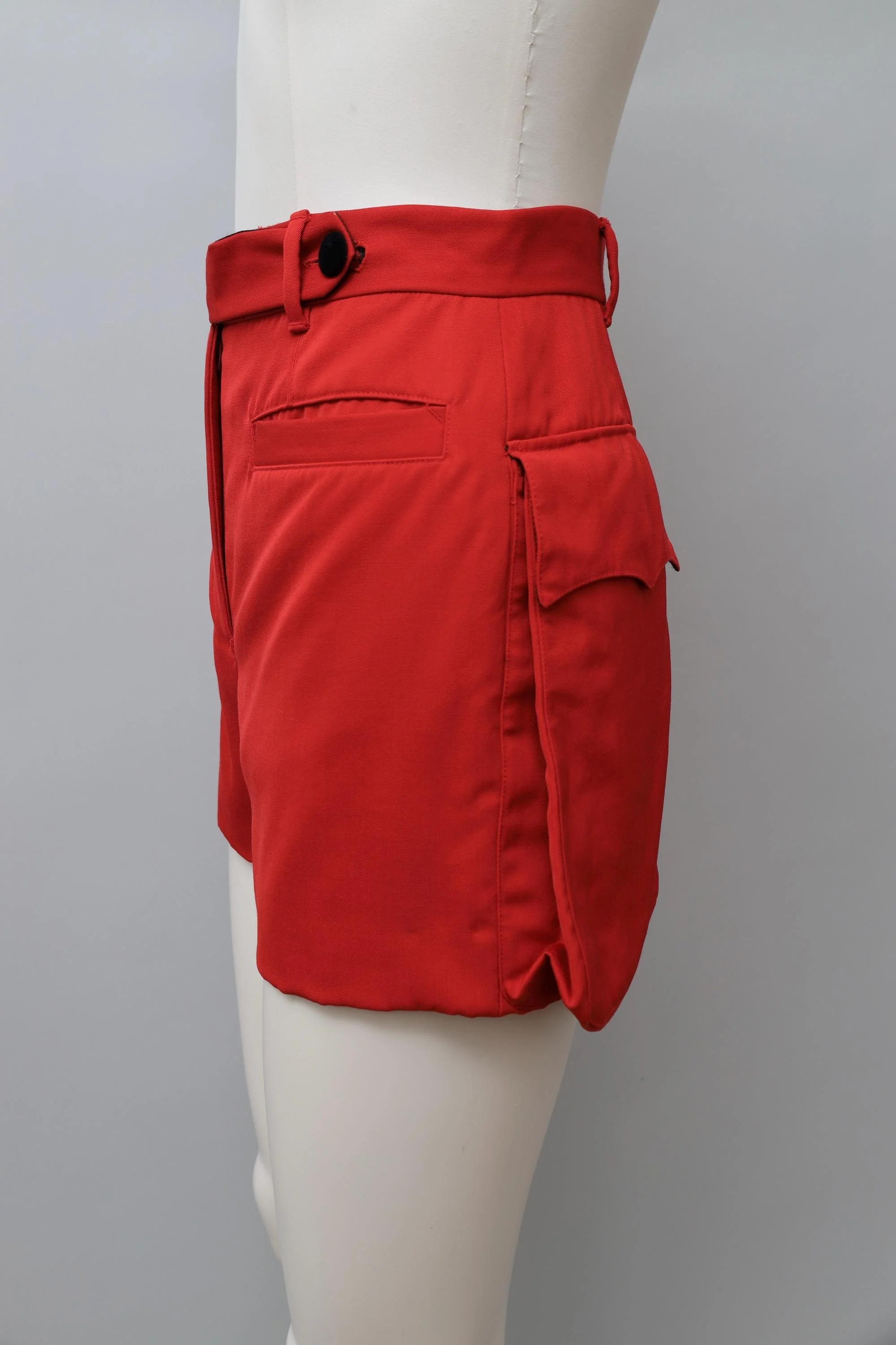1990s Jean Paul Gaultier high waisted red shorts