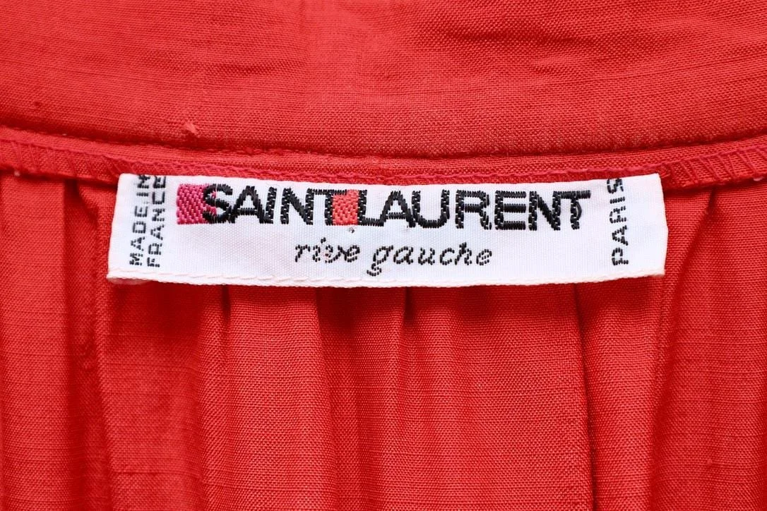1970s Yves Saint Laurent Rive Gauche label tag
