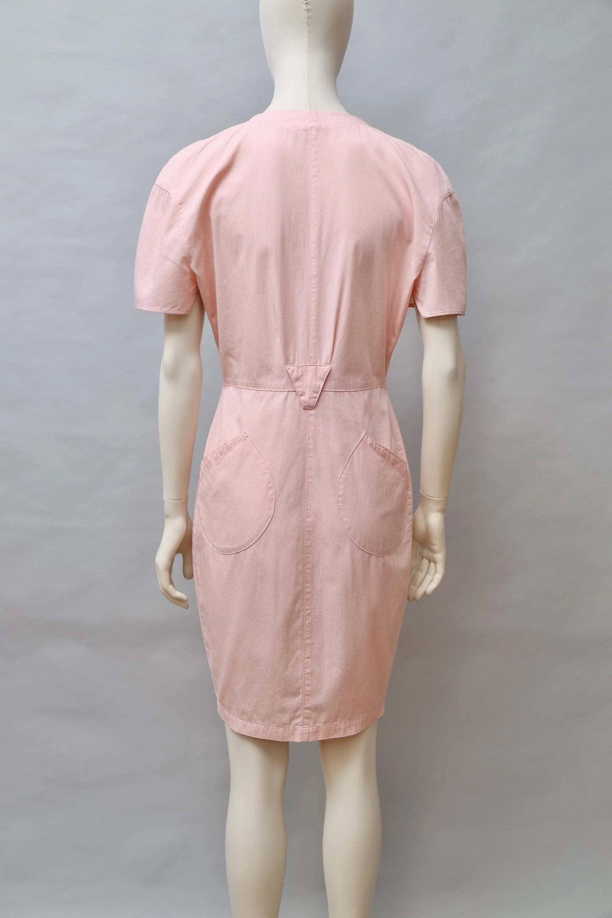 late 1980s / early 1990s Thierry Mugler Activ rose cotton day dress