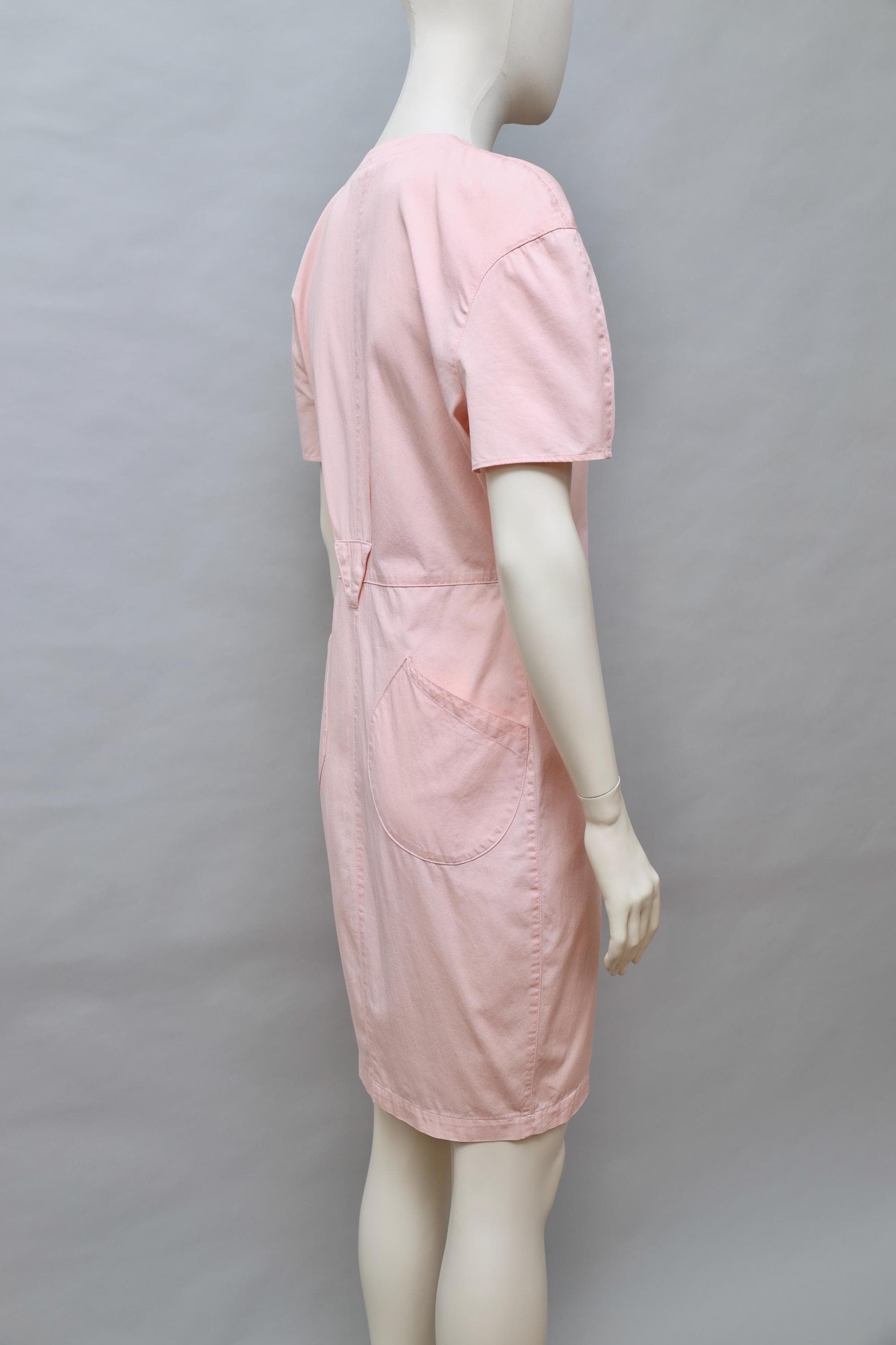 late 1980s / early 1990s Thierry Mugler Activ rose cotton day dress