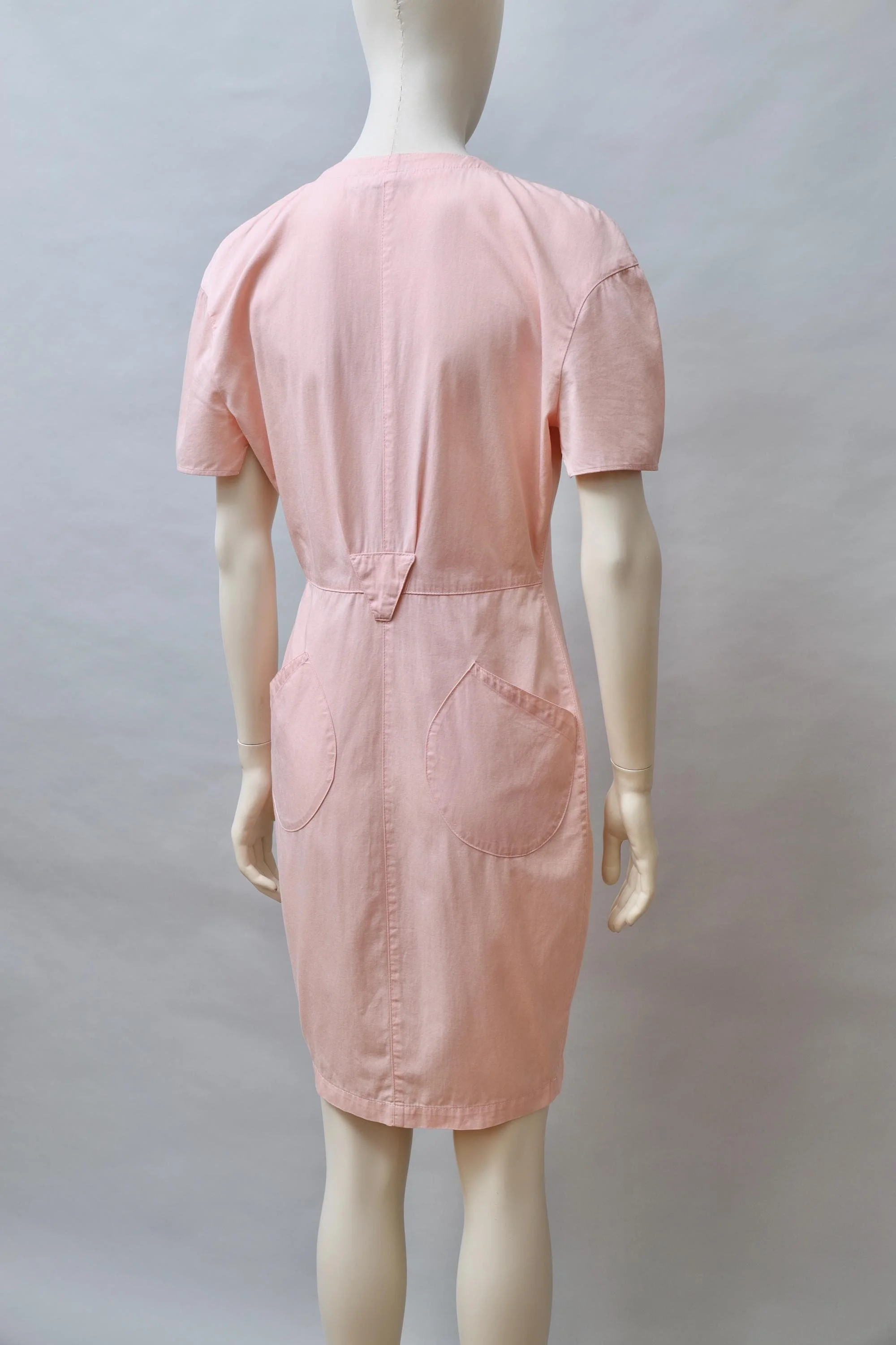 late 1980s / early 1990s Thierry Mugler Activ rose cotton day dress