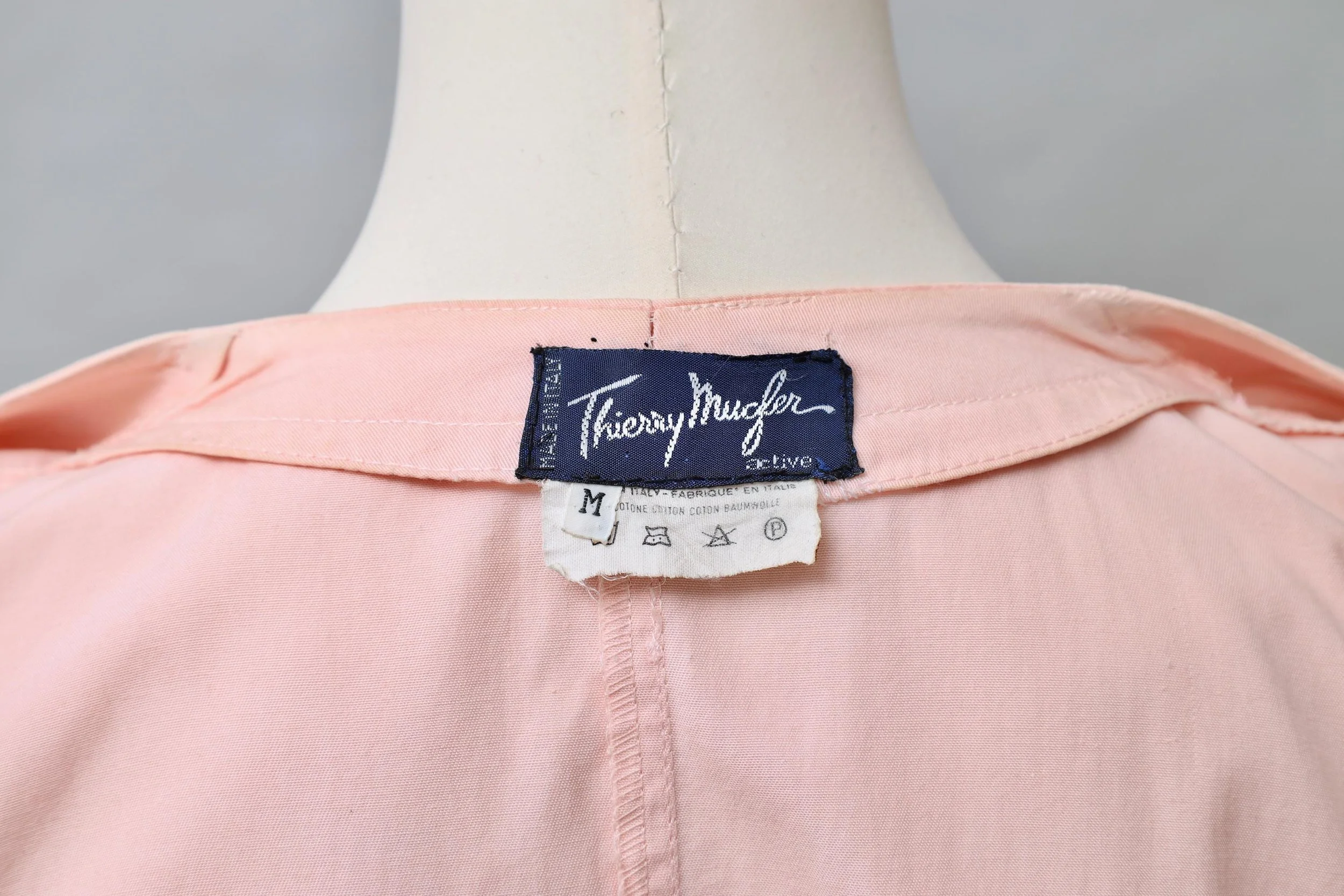 late 1980s / early 1990s Thierry Mugler Activ label tag