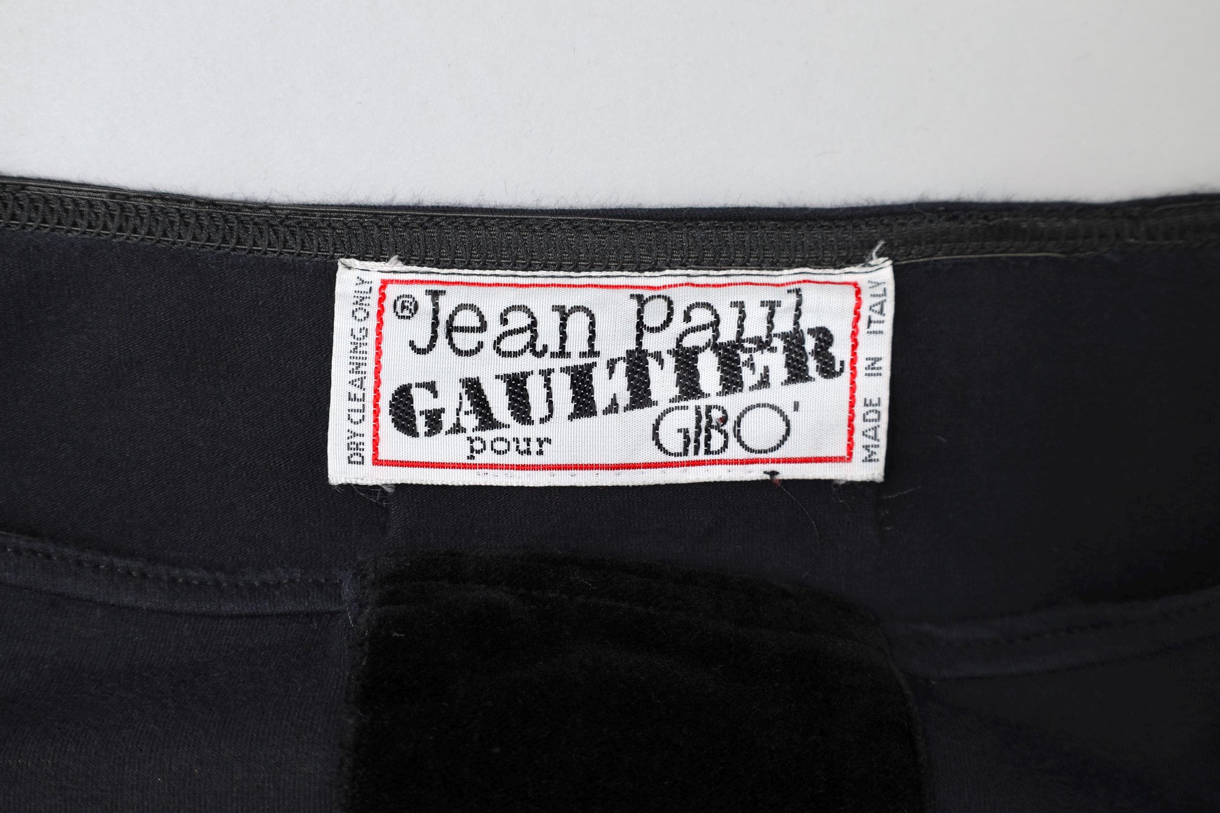 F/W 1986 Jean Paul Gaultier pour Gibo label tag