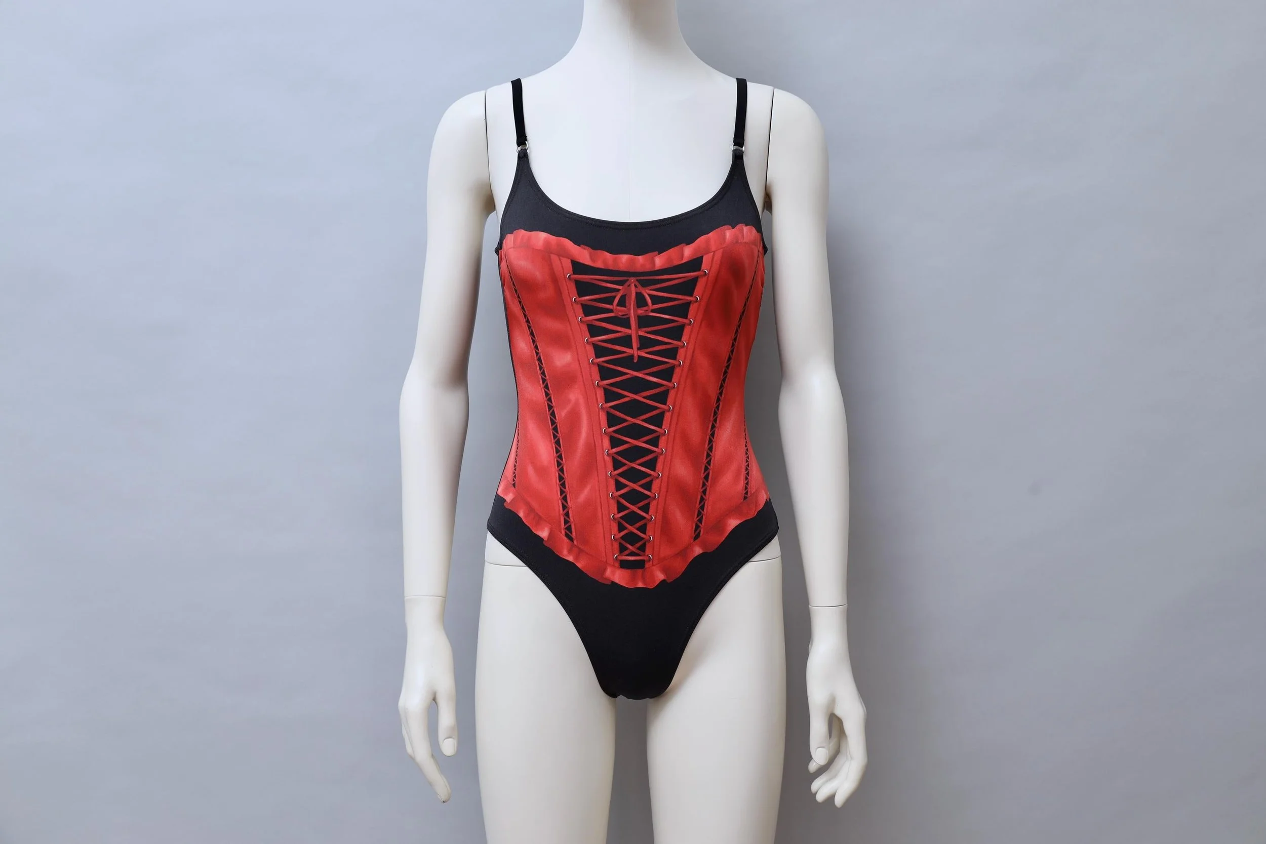 2000s Chantal Thomass trompe l'oeil corset swimsuit
