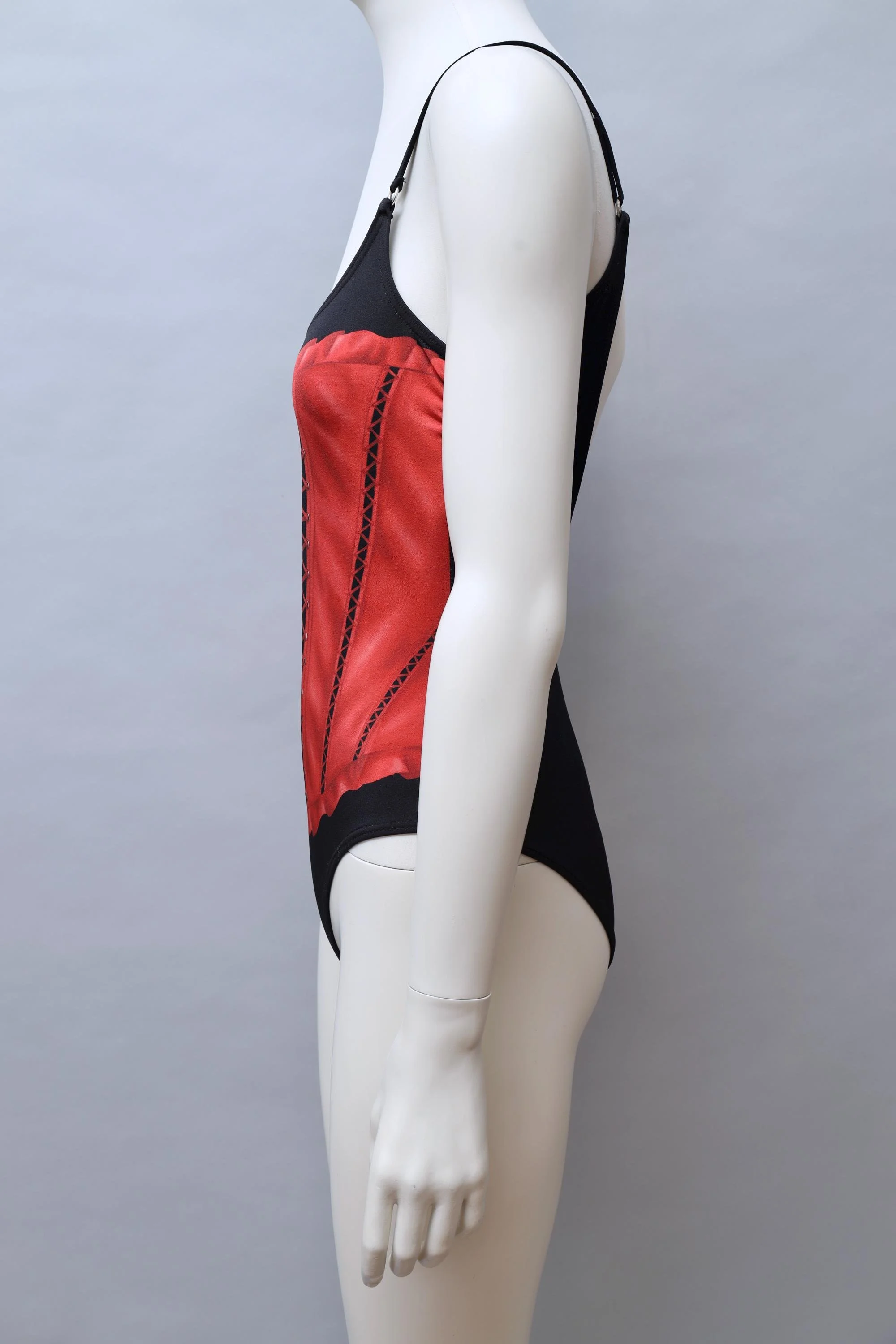 2000s Chantal Thomass trompe l'oeil corset swimsuit