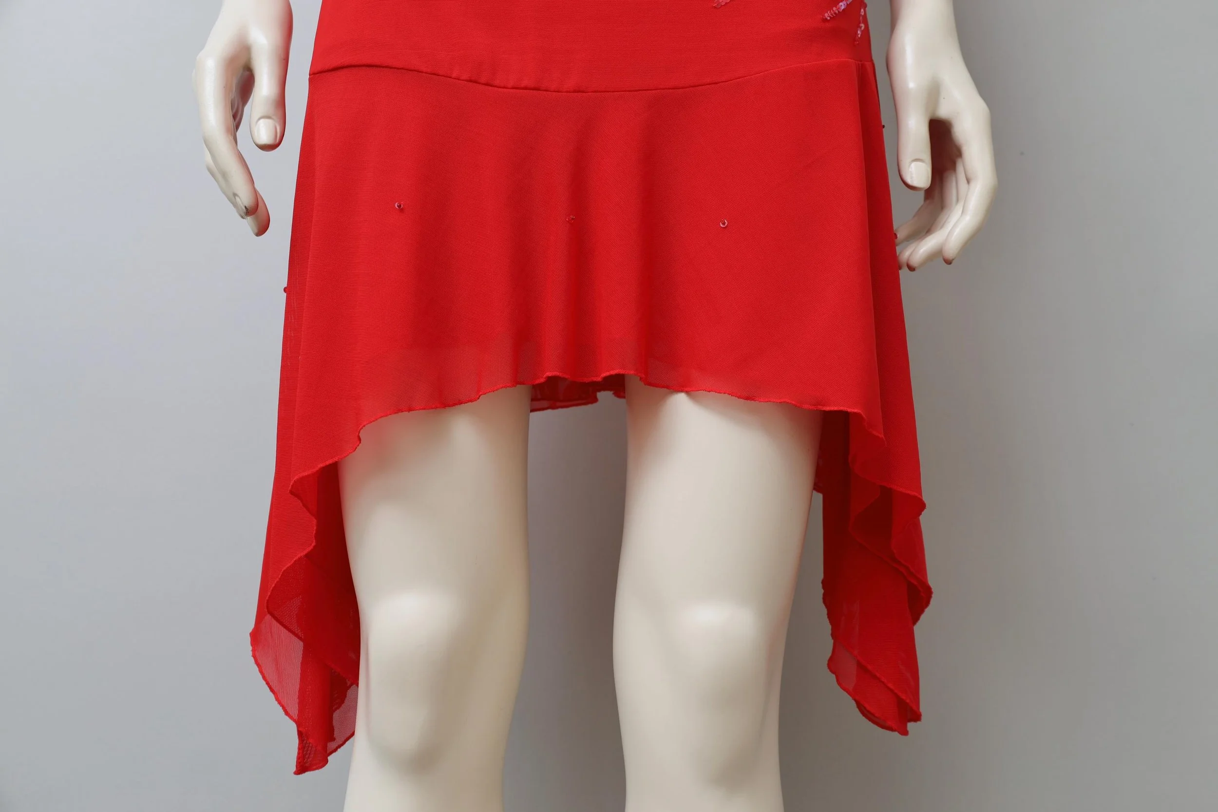 1990s Jessie Norman red chiffon