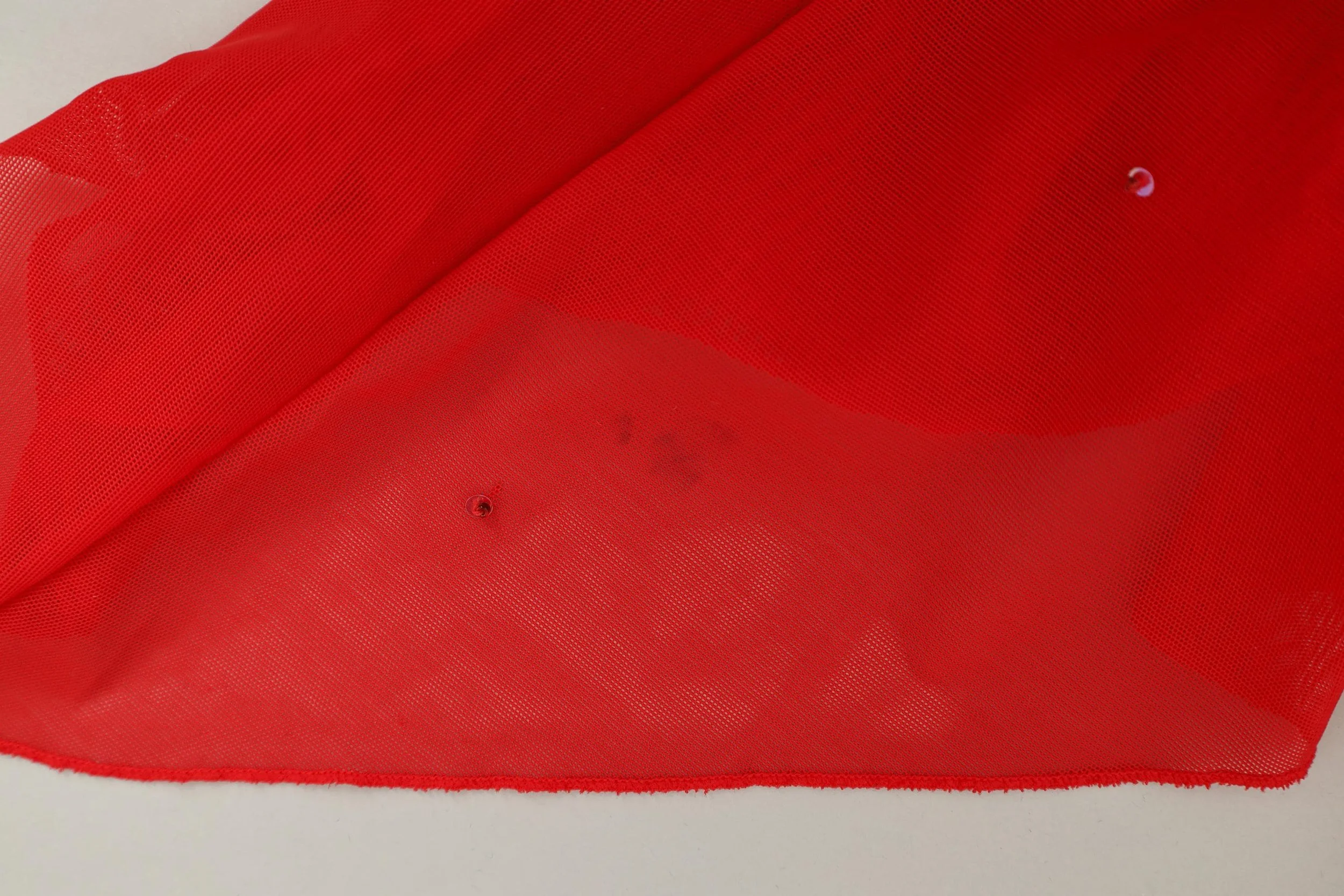 red chiffon detail