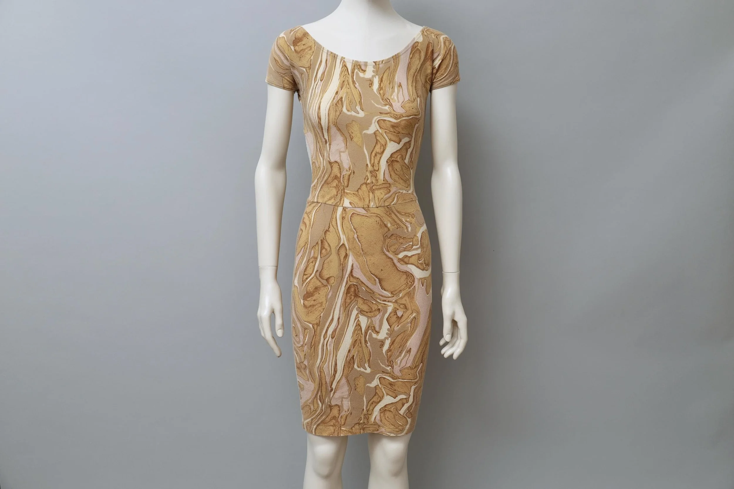 late 1980s / early 1990s Michel Klein marbled paper cut out dress