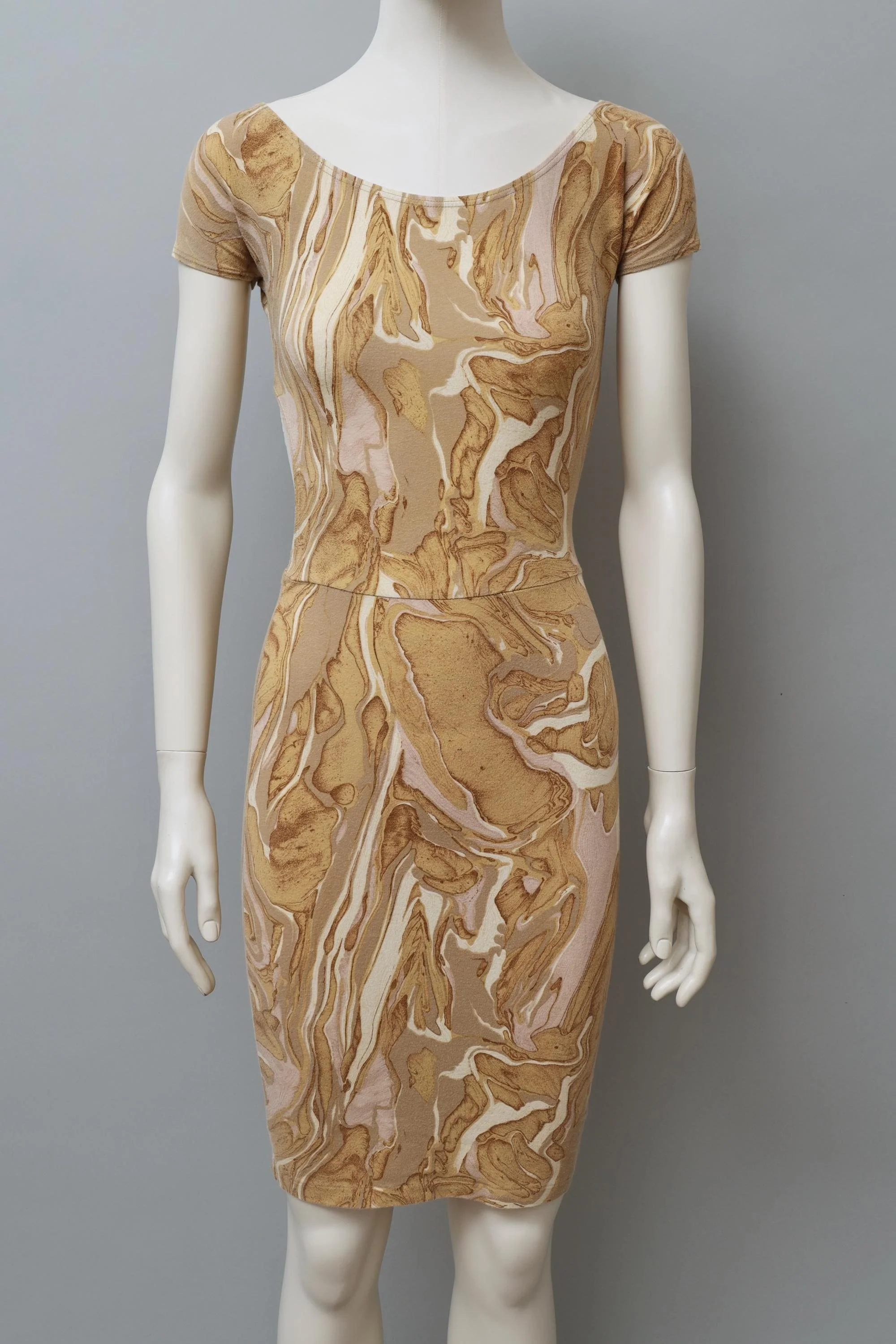 late 1980s / early 1990s Michel Klein marbled paper cut out dress