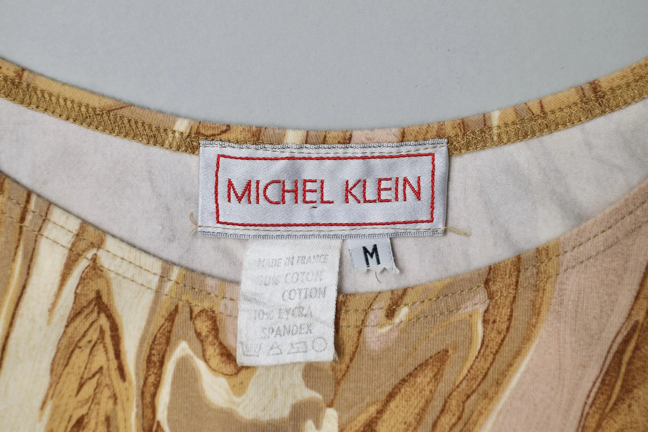 late 1980s / early 1990s Michel Klein label tag