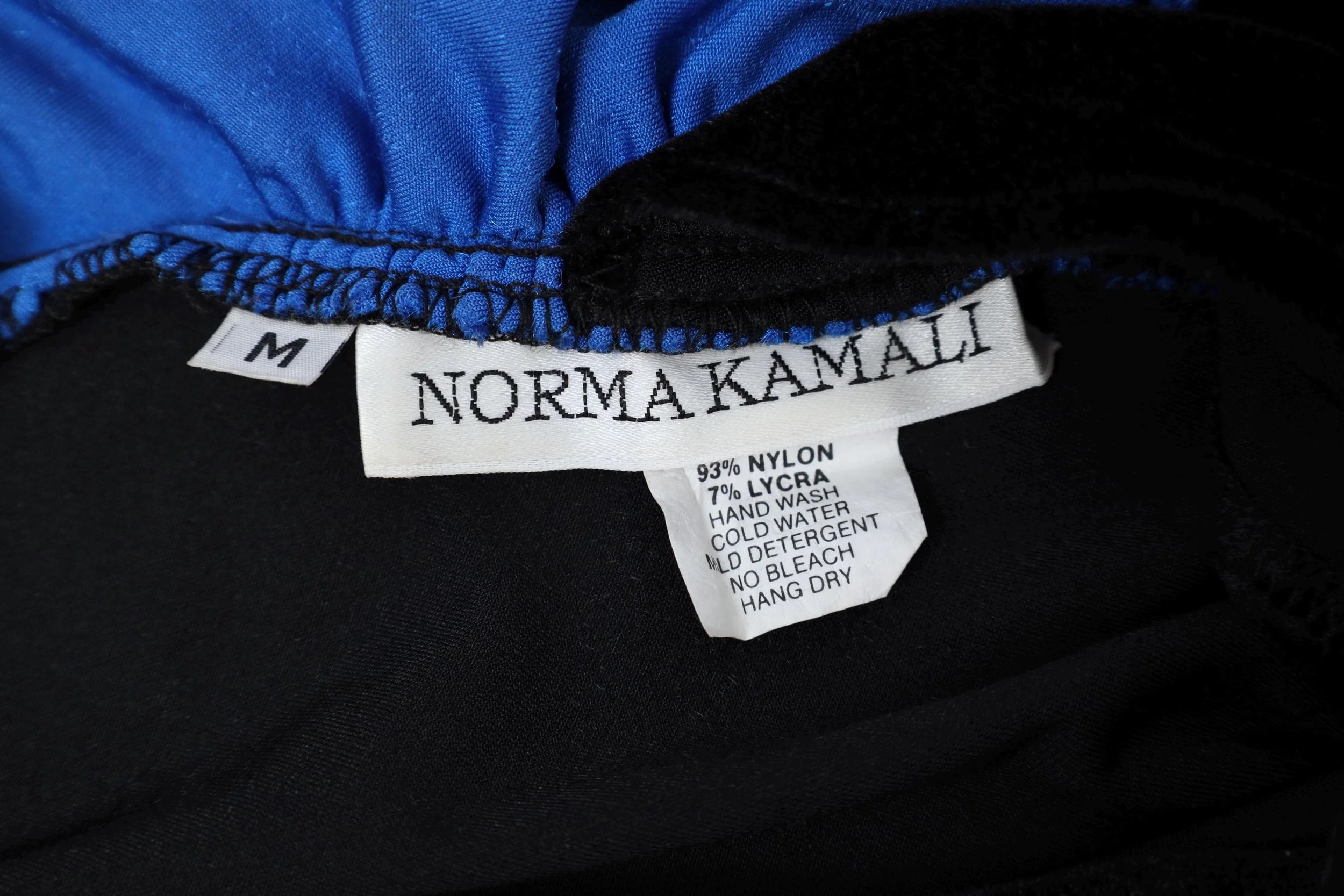 1980s Norma Kamali label tag