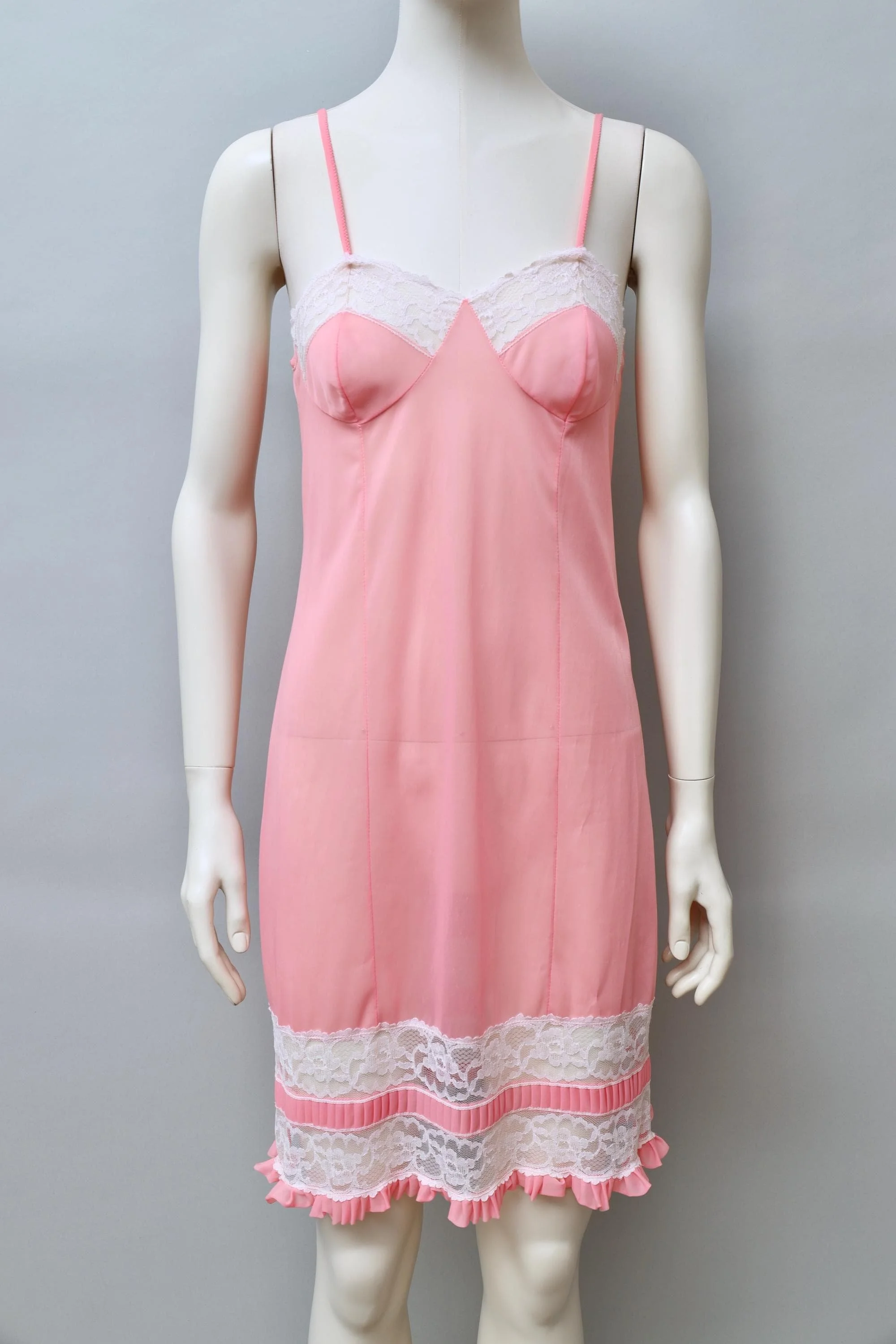 late 1990s / early 2000s Xuly Bët printed salmon pink nylon slip dress