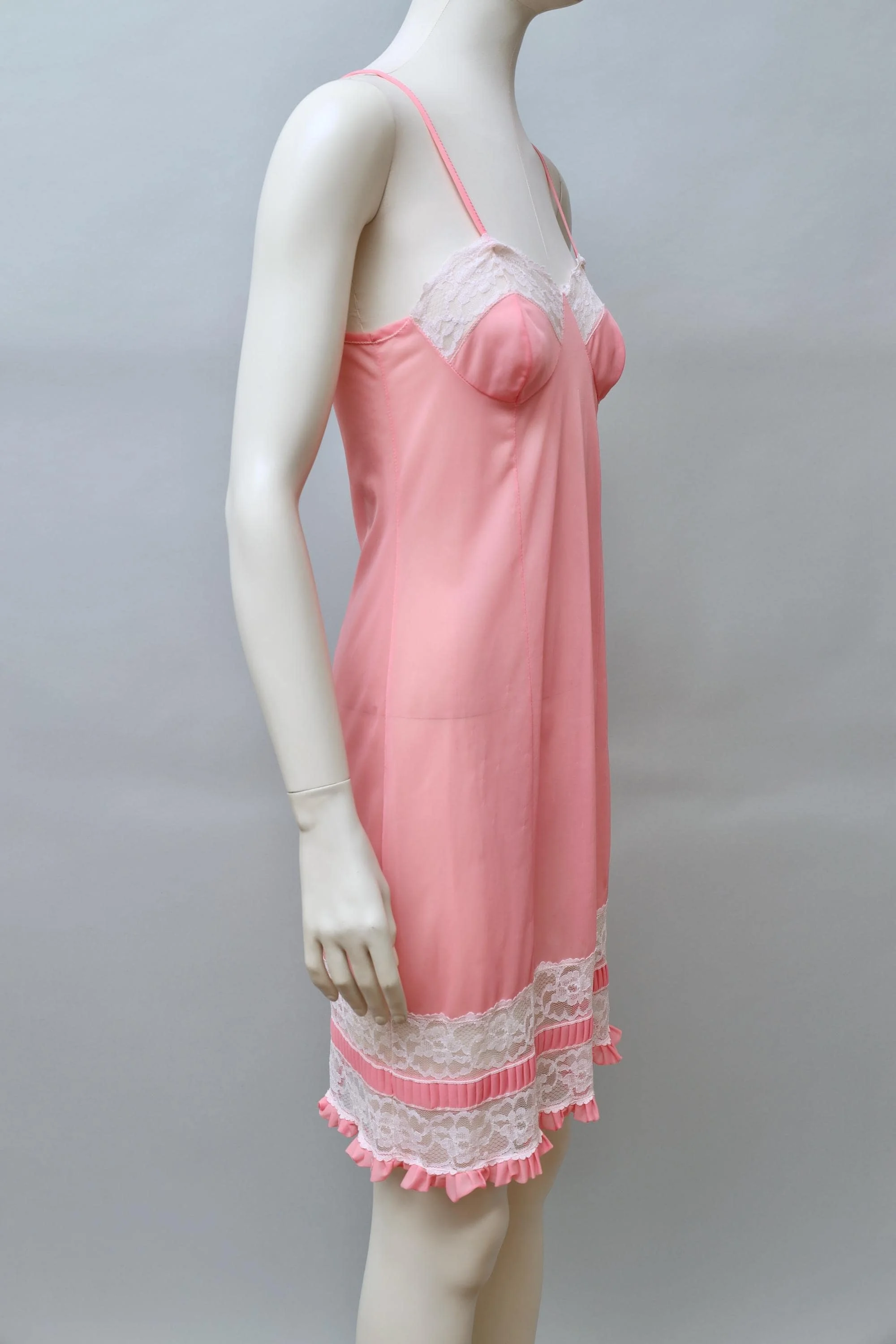 late 1990s / early 2000s Xuly Bët printed salmon pink nylon slip dress