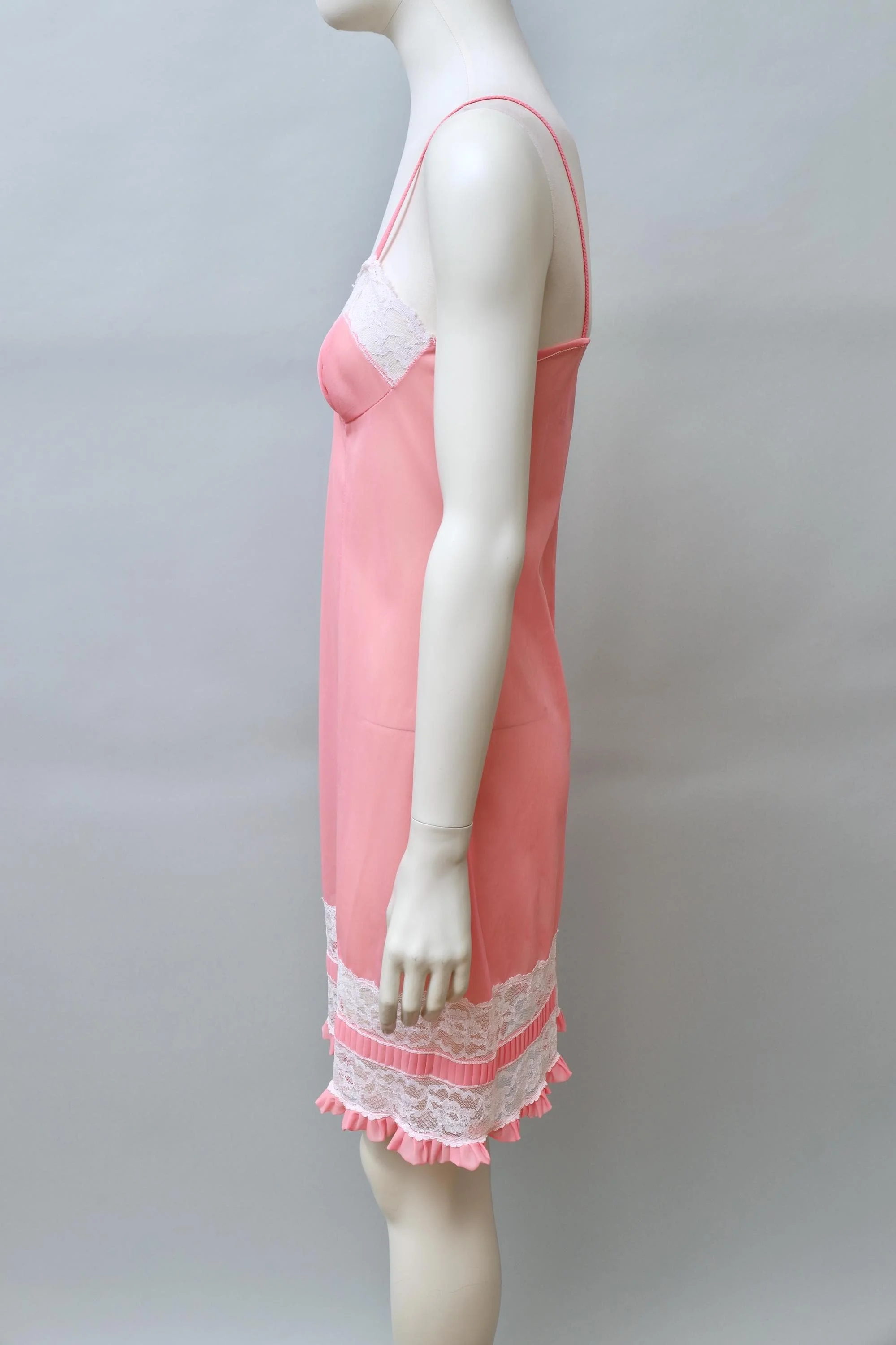 late 1990s / early 2000s Xuly Bët printed salmon pink nylon slip dress