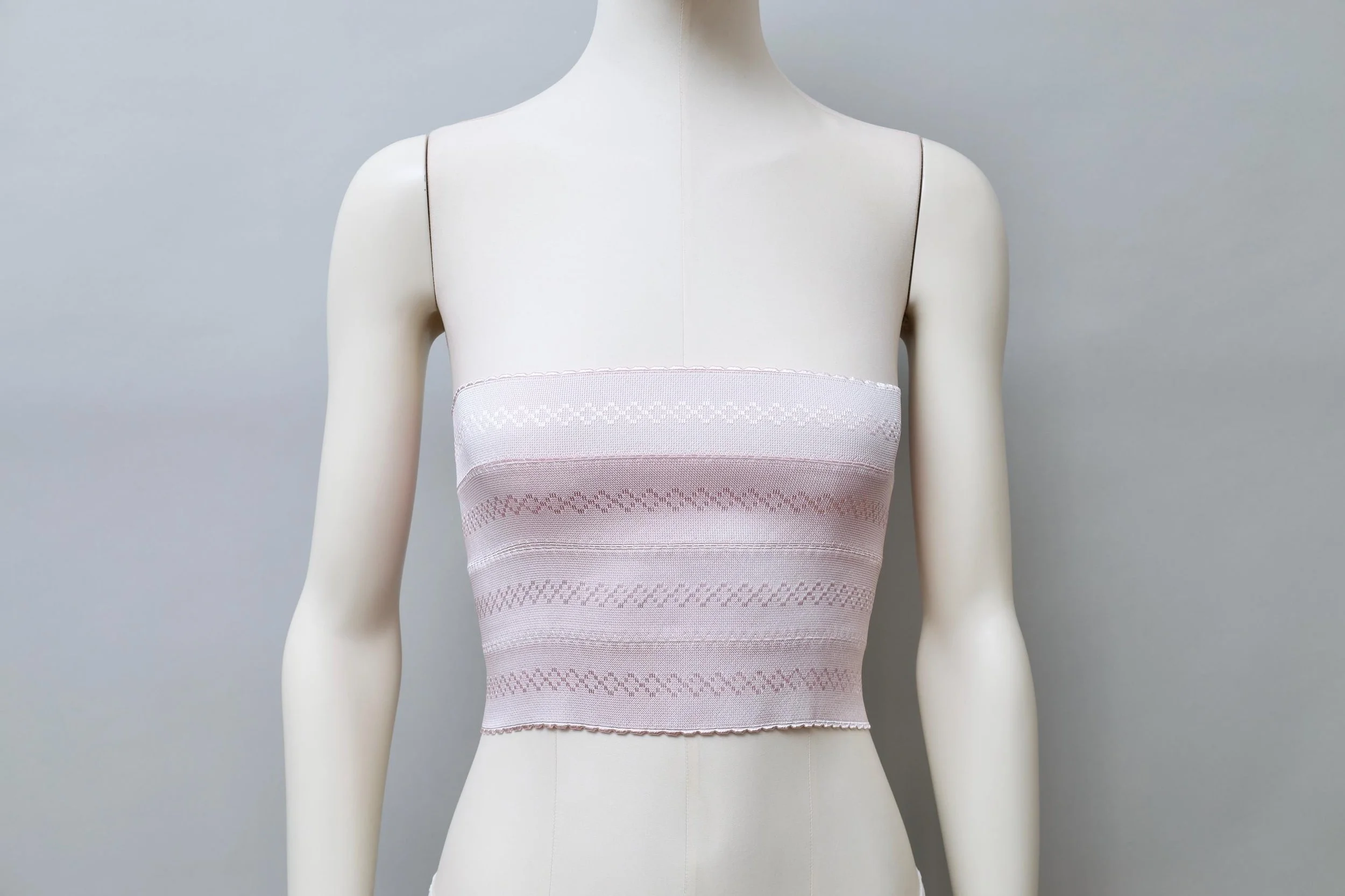 Vintage rose pink elastic binder corset top