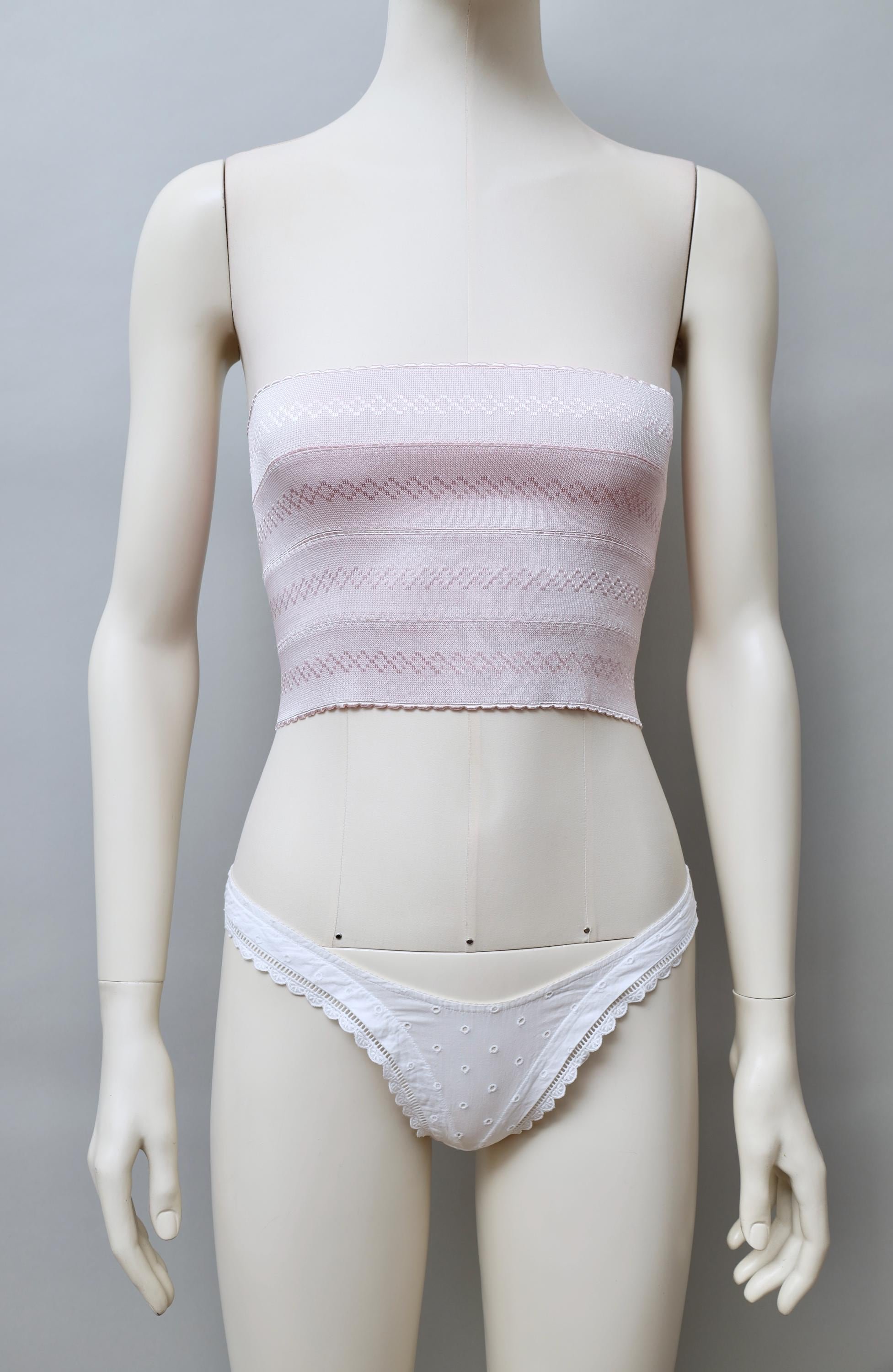 Vintage rose elastic binder corset top