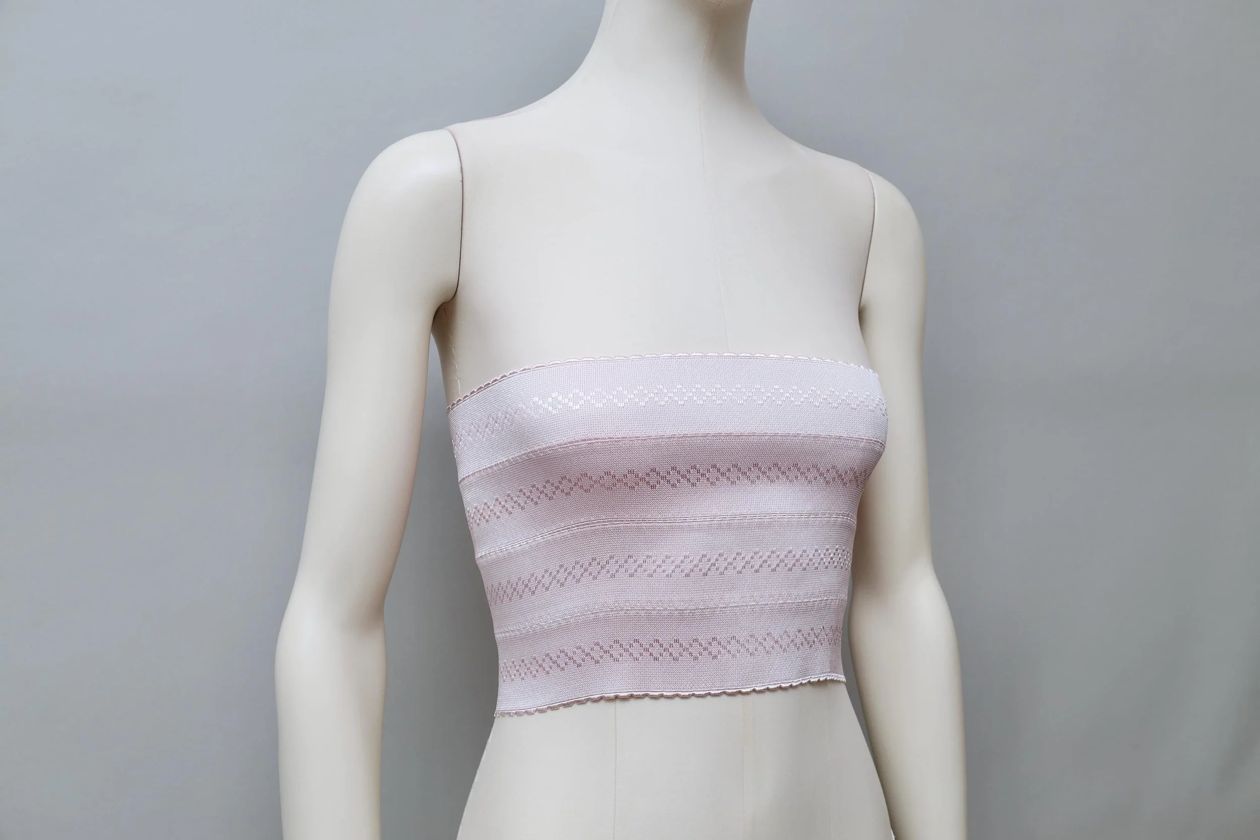 Vintage rose pink elastic binder corset top