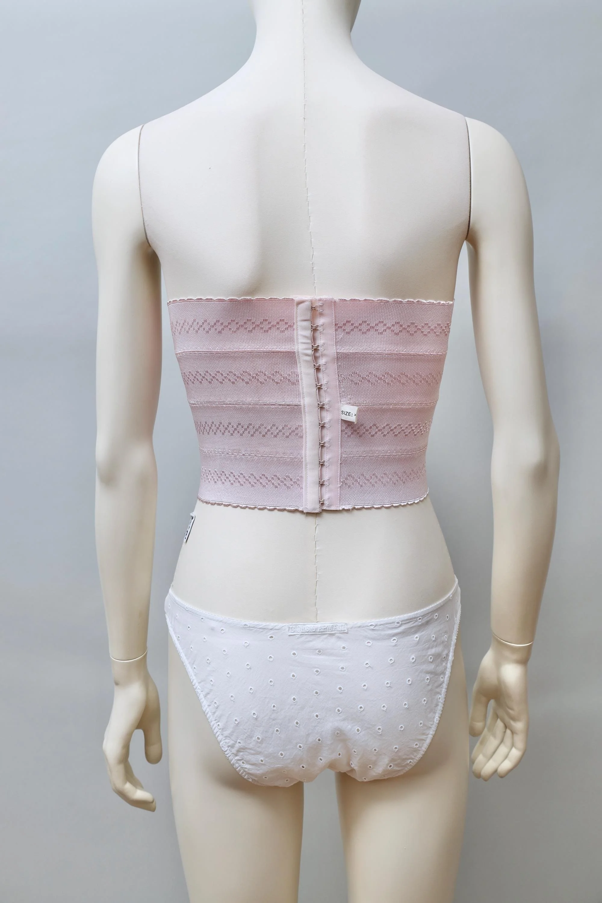 Vintage rose elastic binder corset top