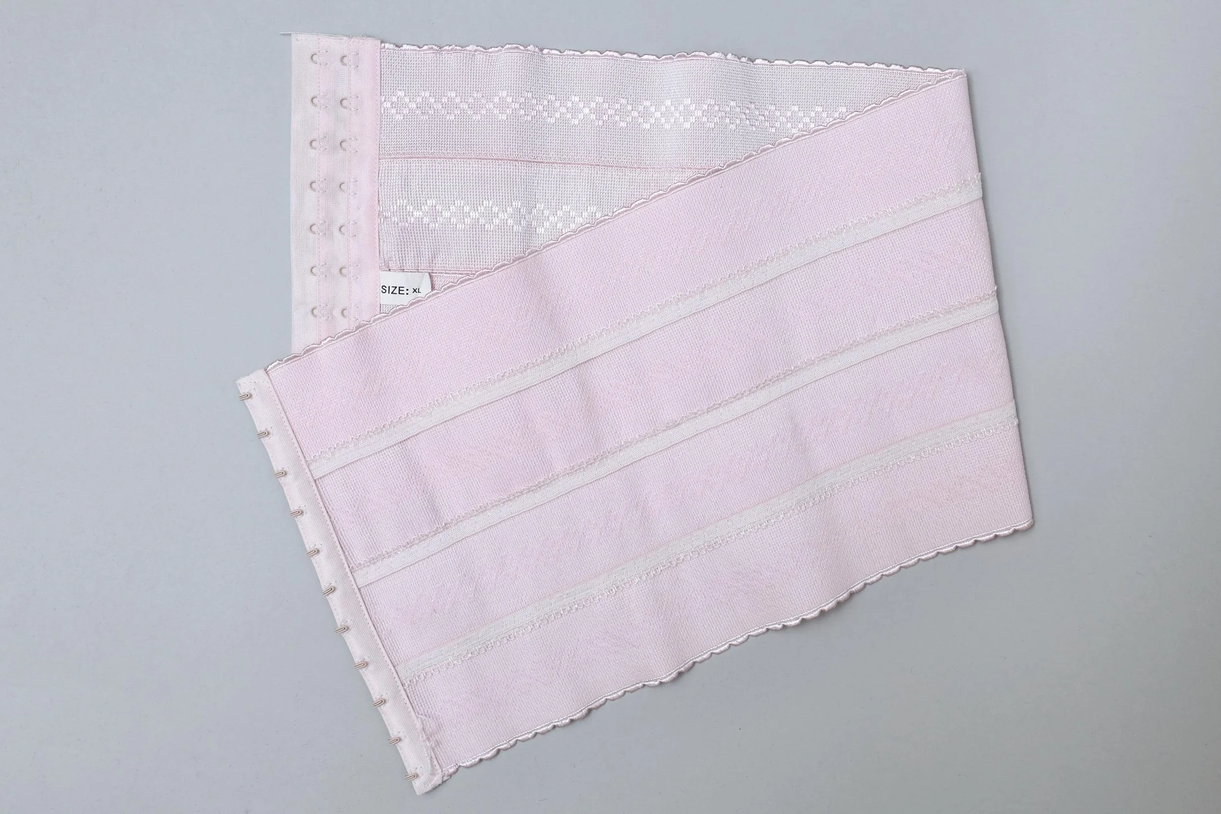 Vintage rose pink elastic binder corset top