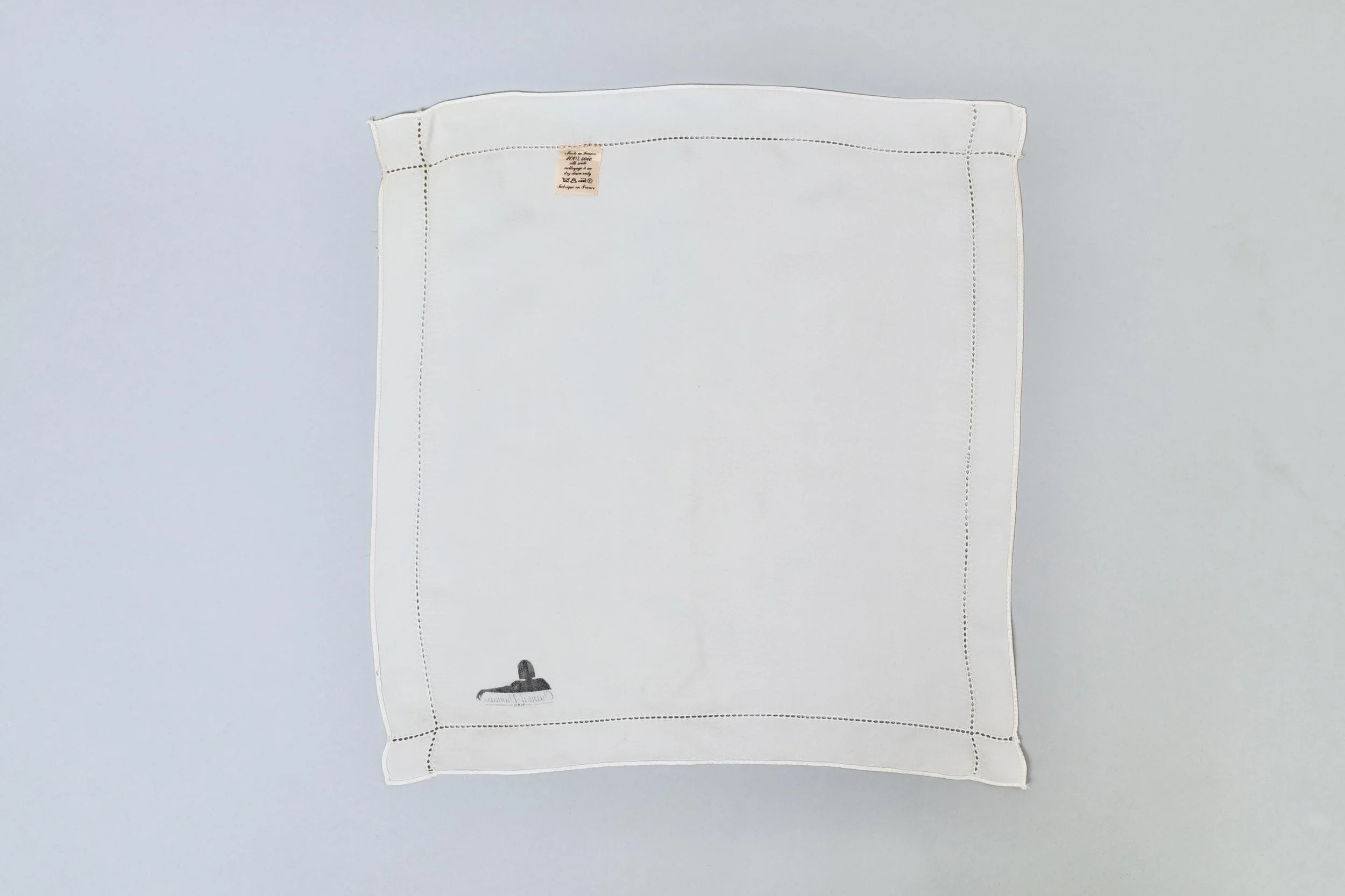 1980s Chantal Thomass ivory silk square handkerchief