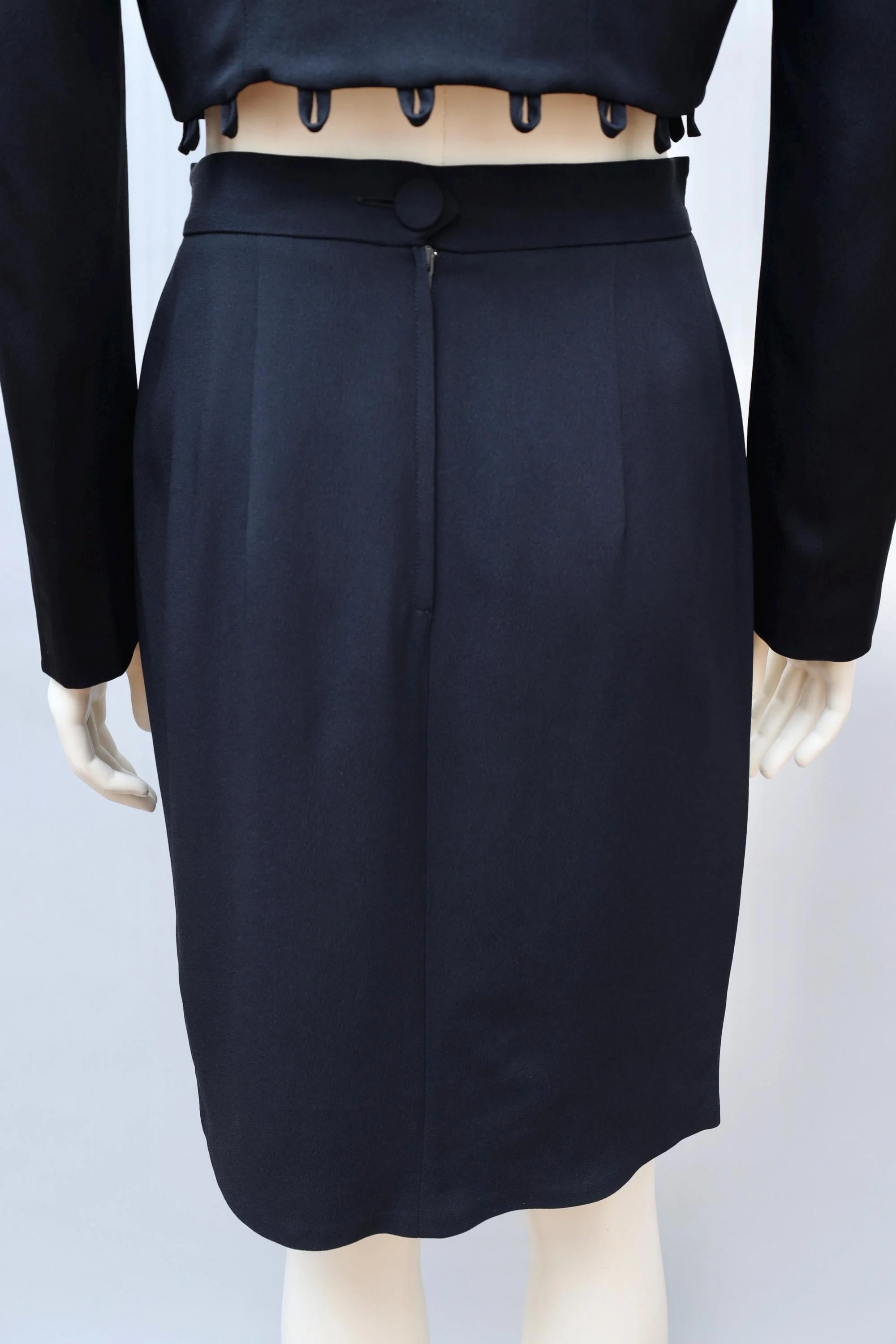 early 1990s Moschino Cheap and Chic midnight blue skirt