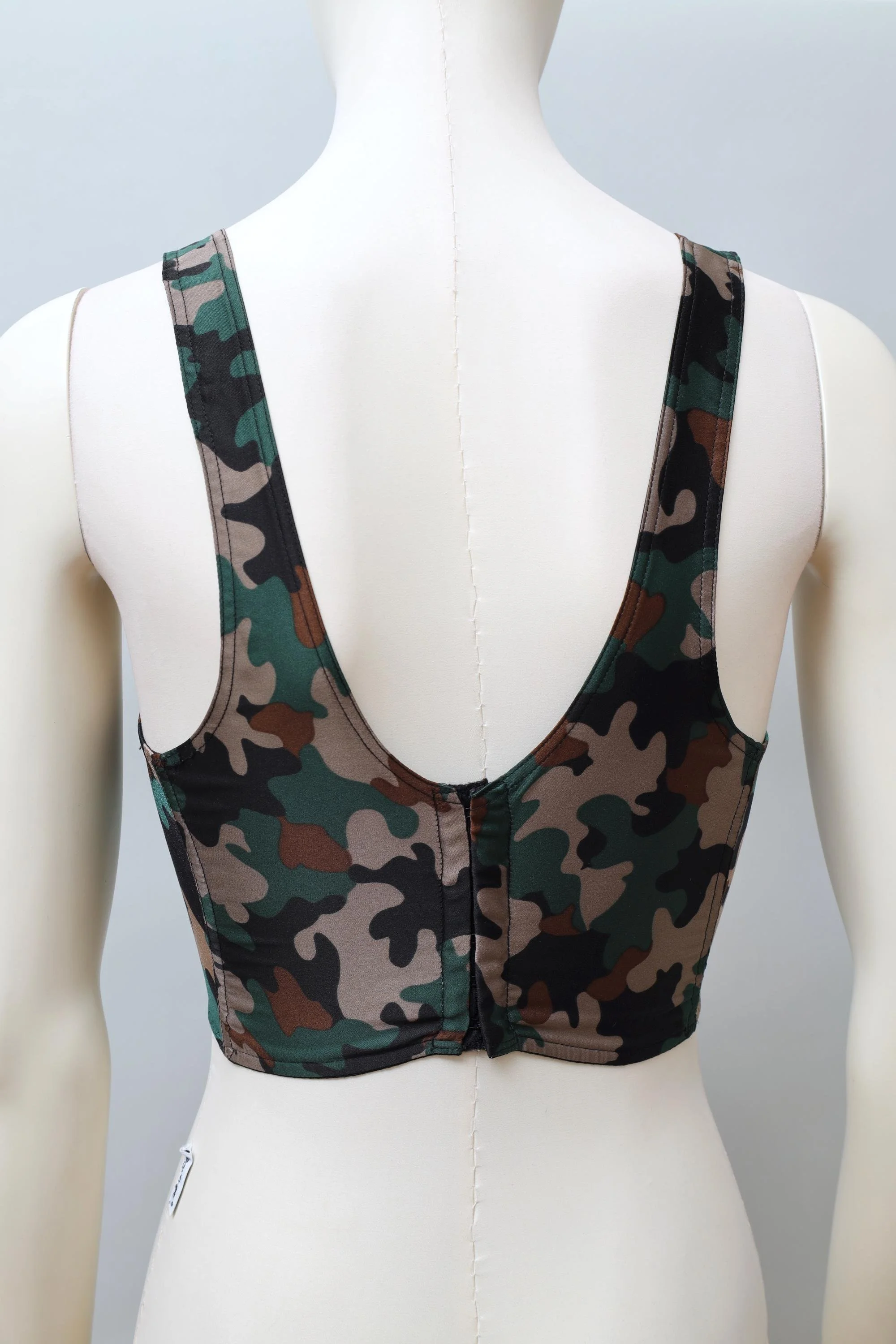 late 1980s Chantal Thomass satin camouflage bustier