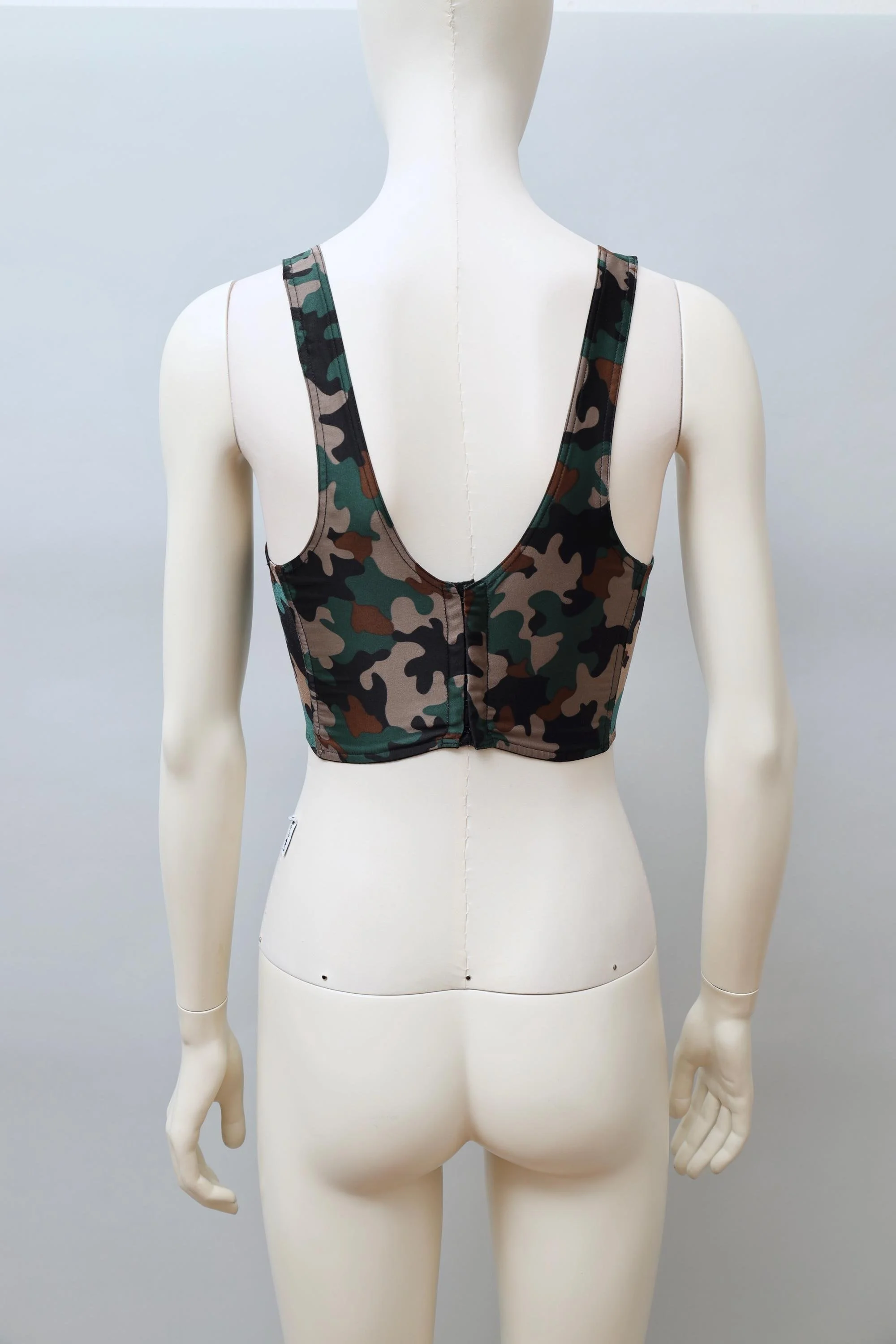 late 1980s Chantal Thomass satin camouflage bustier