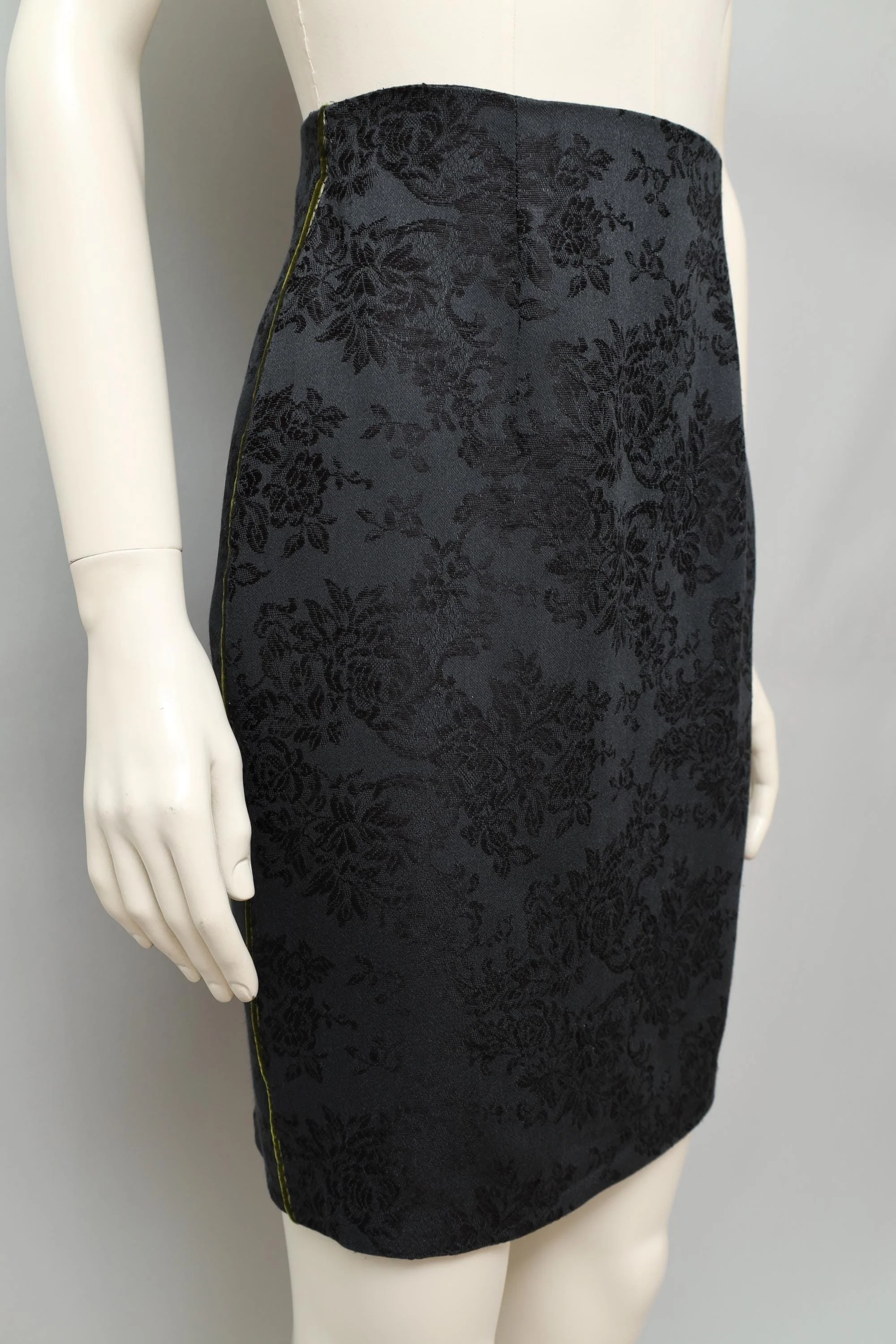F/W 1990 Chantal Thomass black jacquard skirt