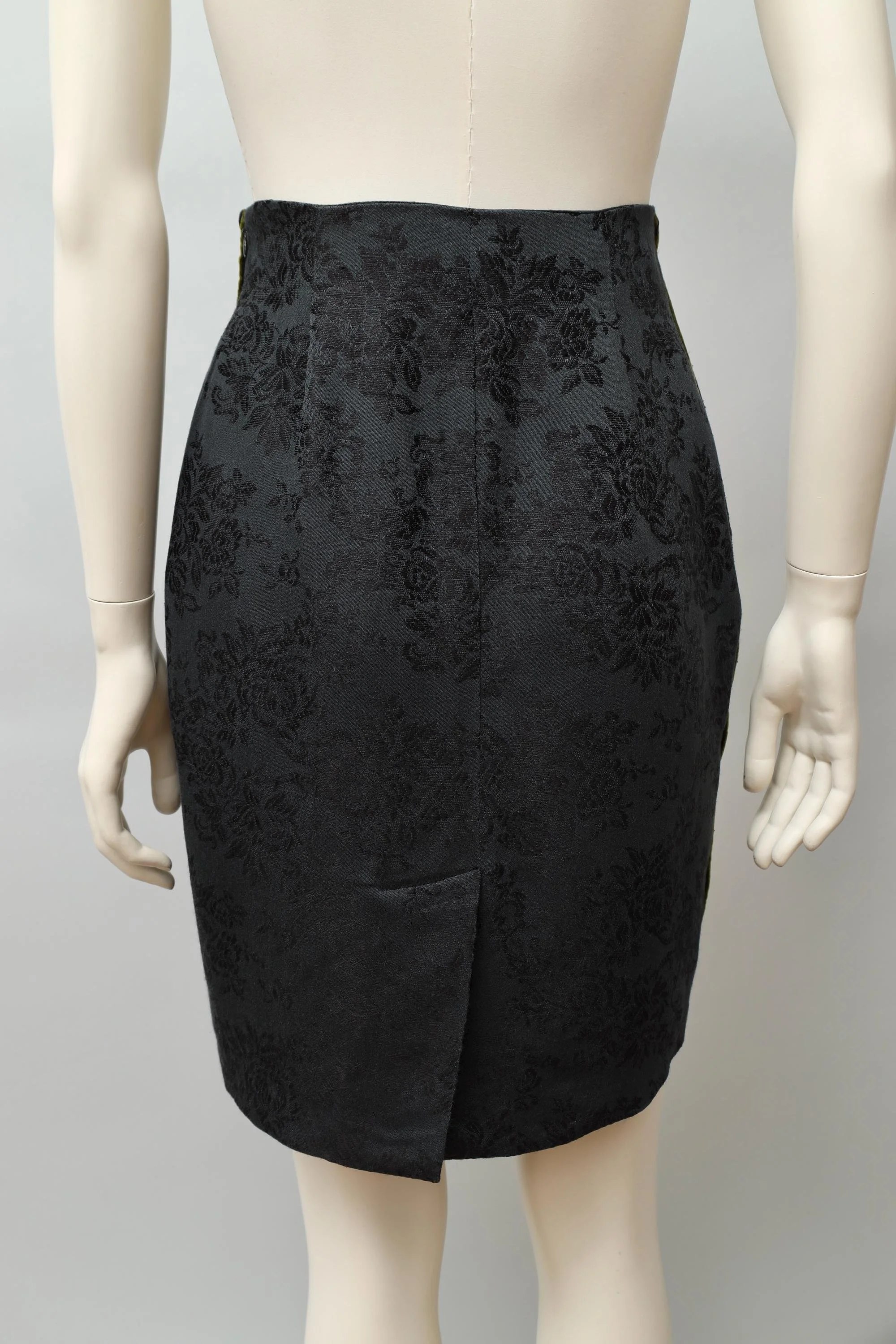 F/W 1990 Chantal Thomass black jacquard skirt