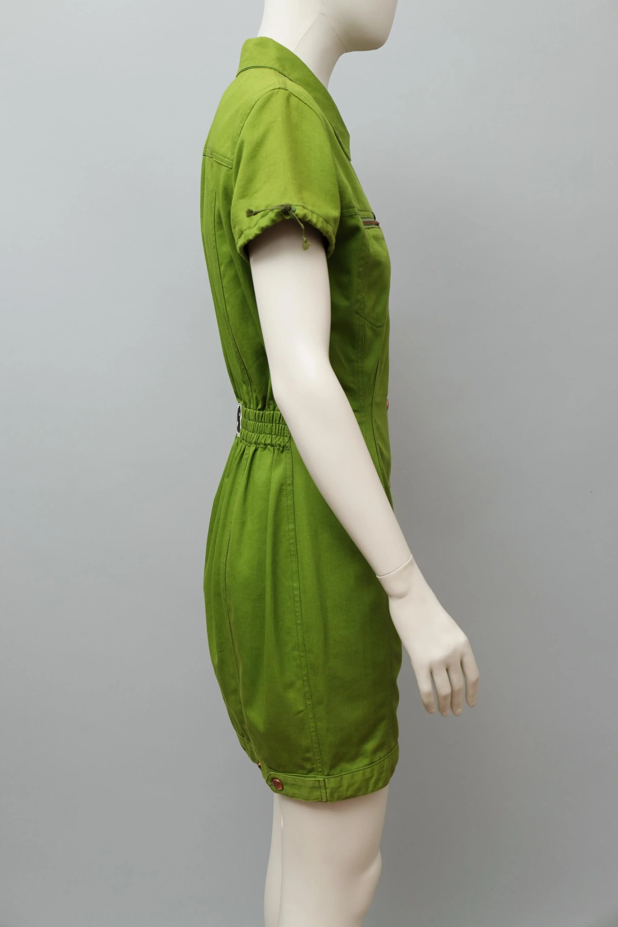early 1990s Junior Gaultier green denim house dress