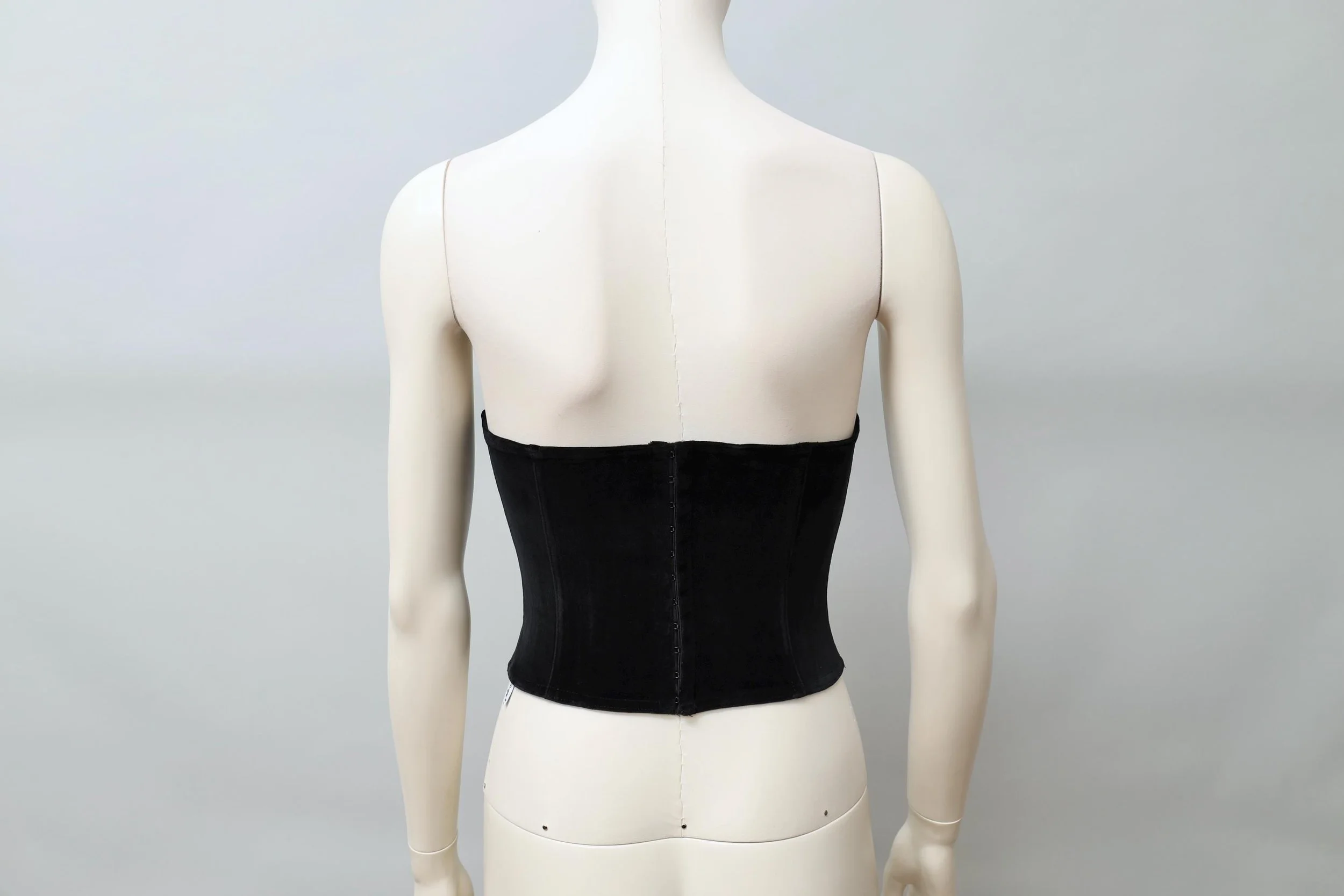 late 1980s / early 1990s Chantal Thomass polkadot velvet bow bustier back